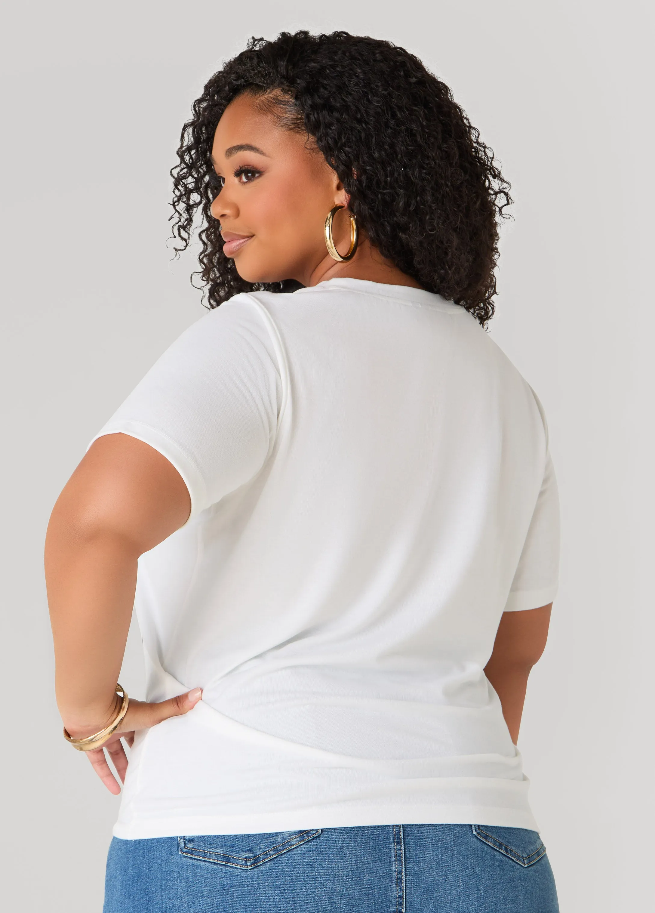 Lets Go Girls Graphic Tee sold by Ashley Stewart product image thumbnail 4