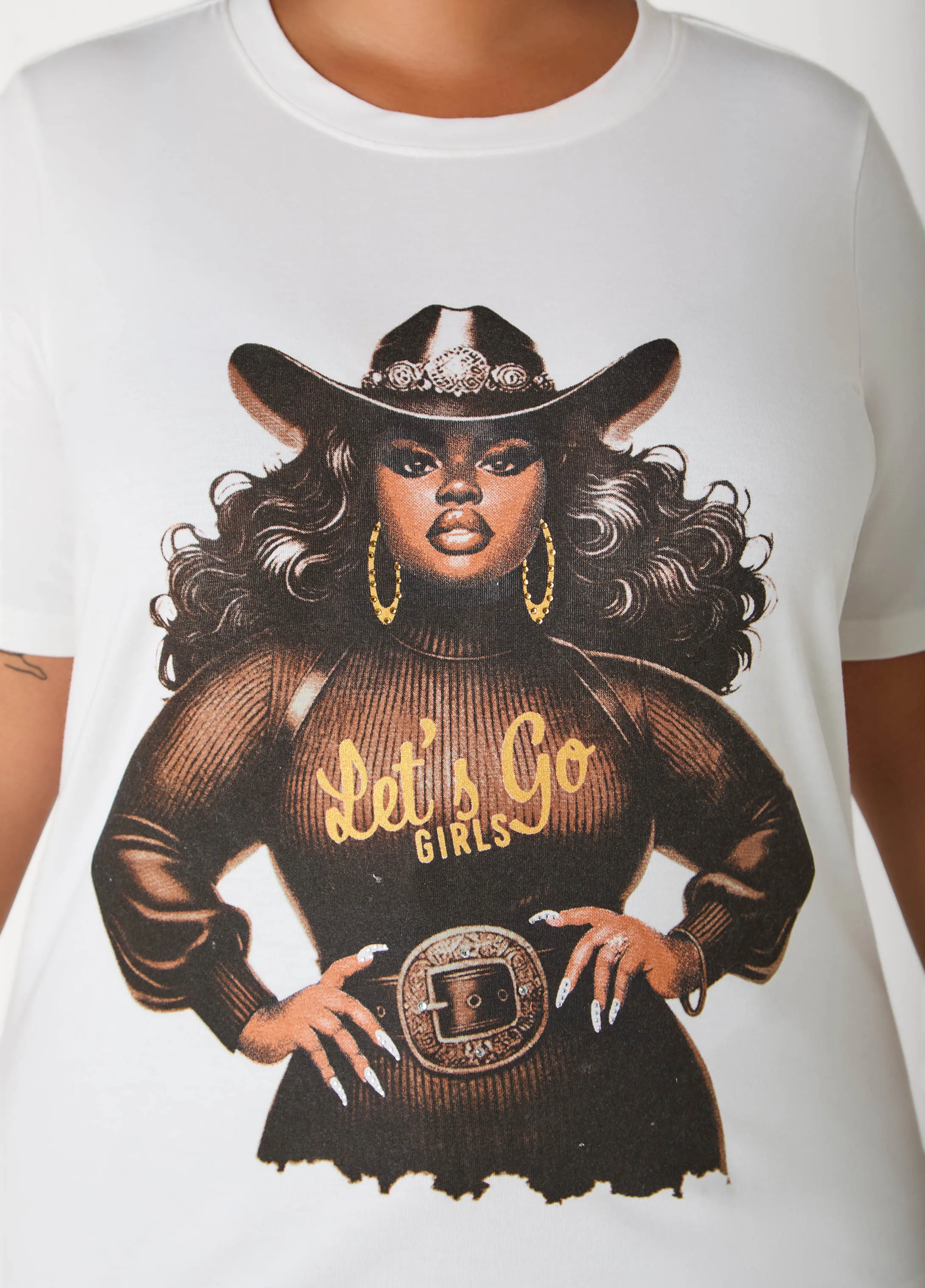 Lets Go Girls Graphic Tee sold by Ashley Stewart product image thumbnail 2