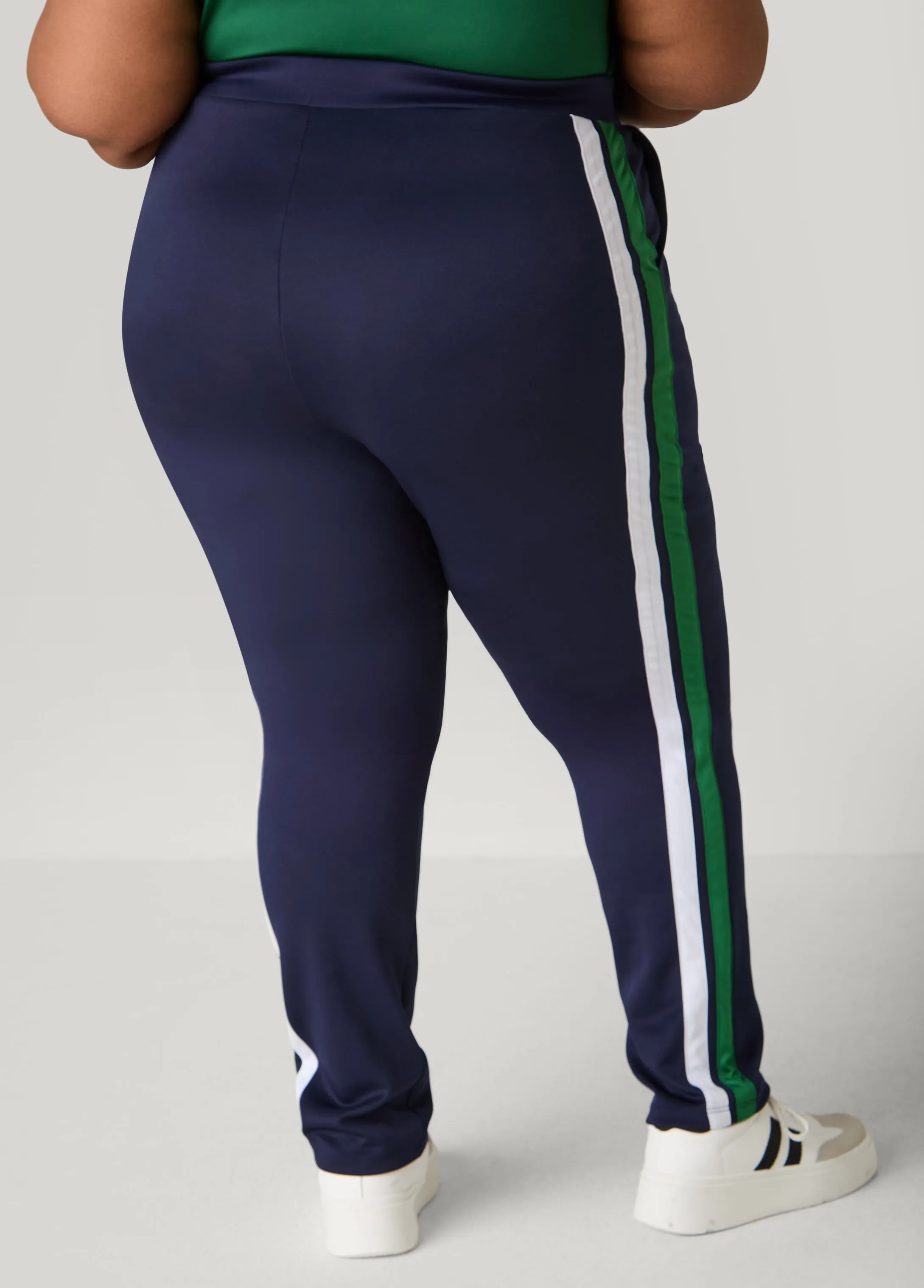 Striped Pintucked Leggings sold by Ashley Stewart product image thumbnail 4