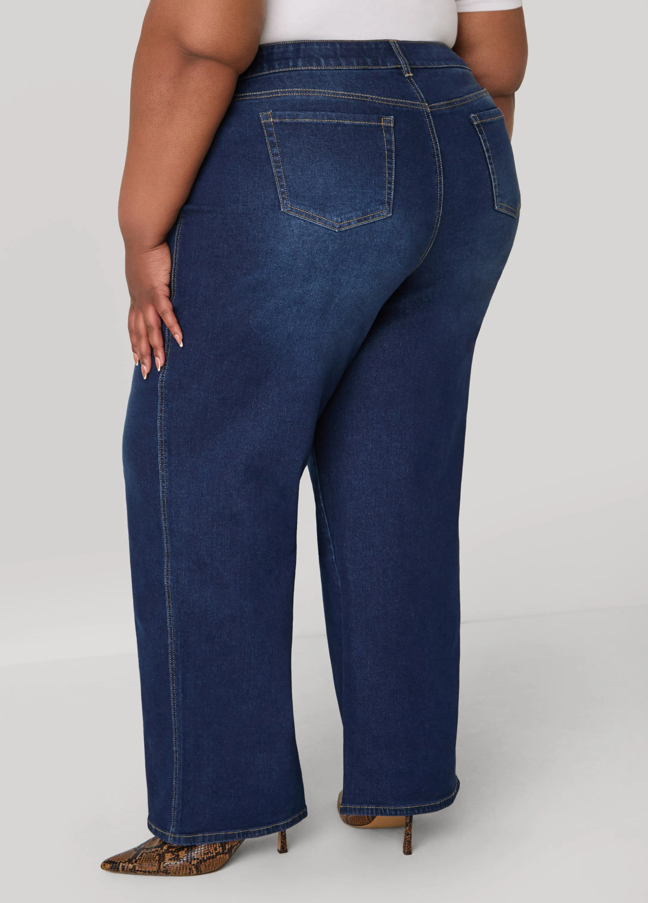 Pull On Wide Leg Jeans sold by Ashley Stewart product image thumbnail 3