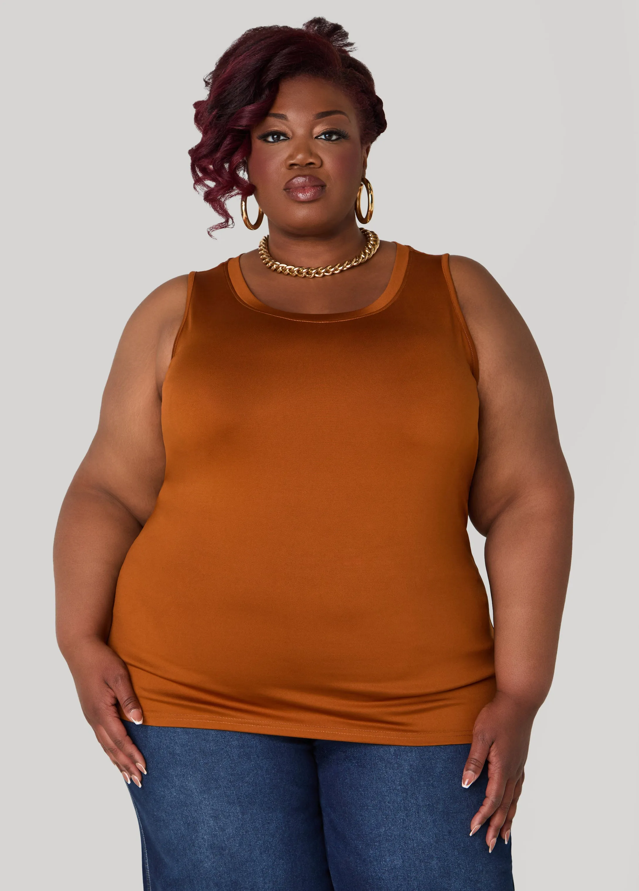 The Basic Knit Cami sold by Ashley Stewart