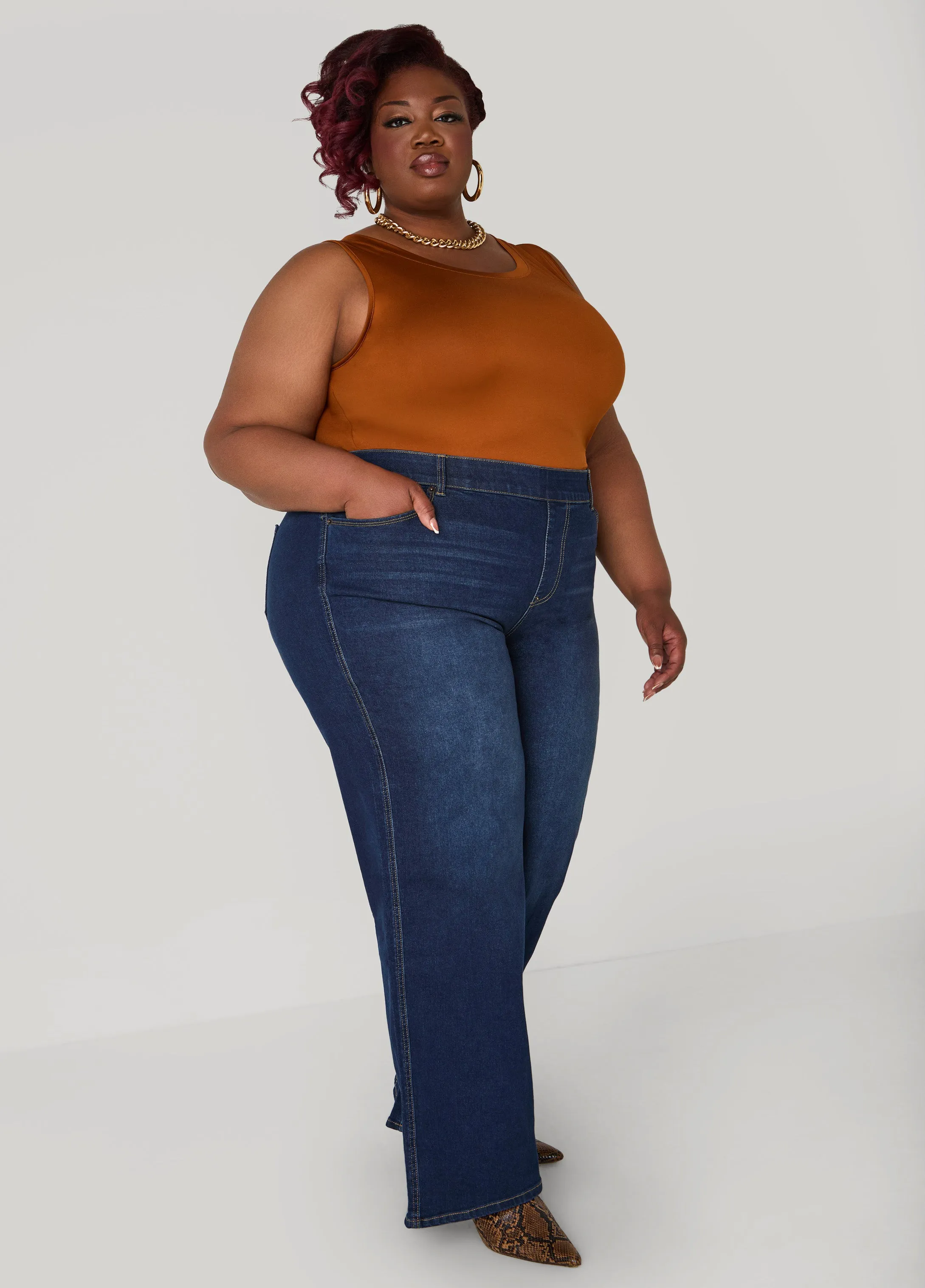 The Basic Knit Cami sold by Ashley Stewart product image thumbnail 2