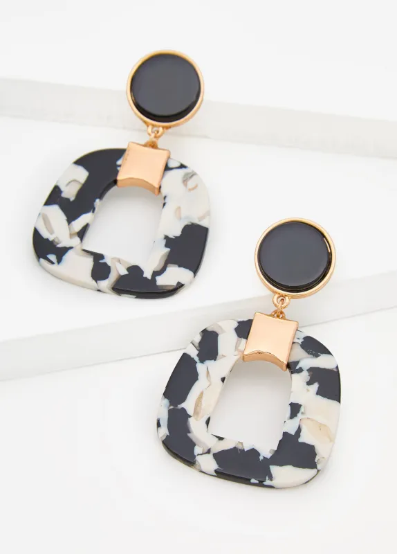 Marbled Square Earrings sold by Ashley Stewart