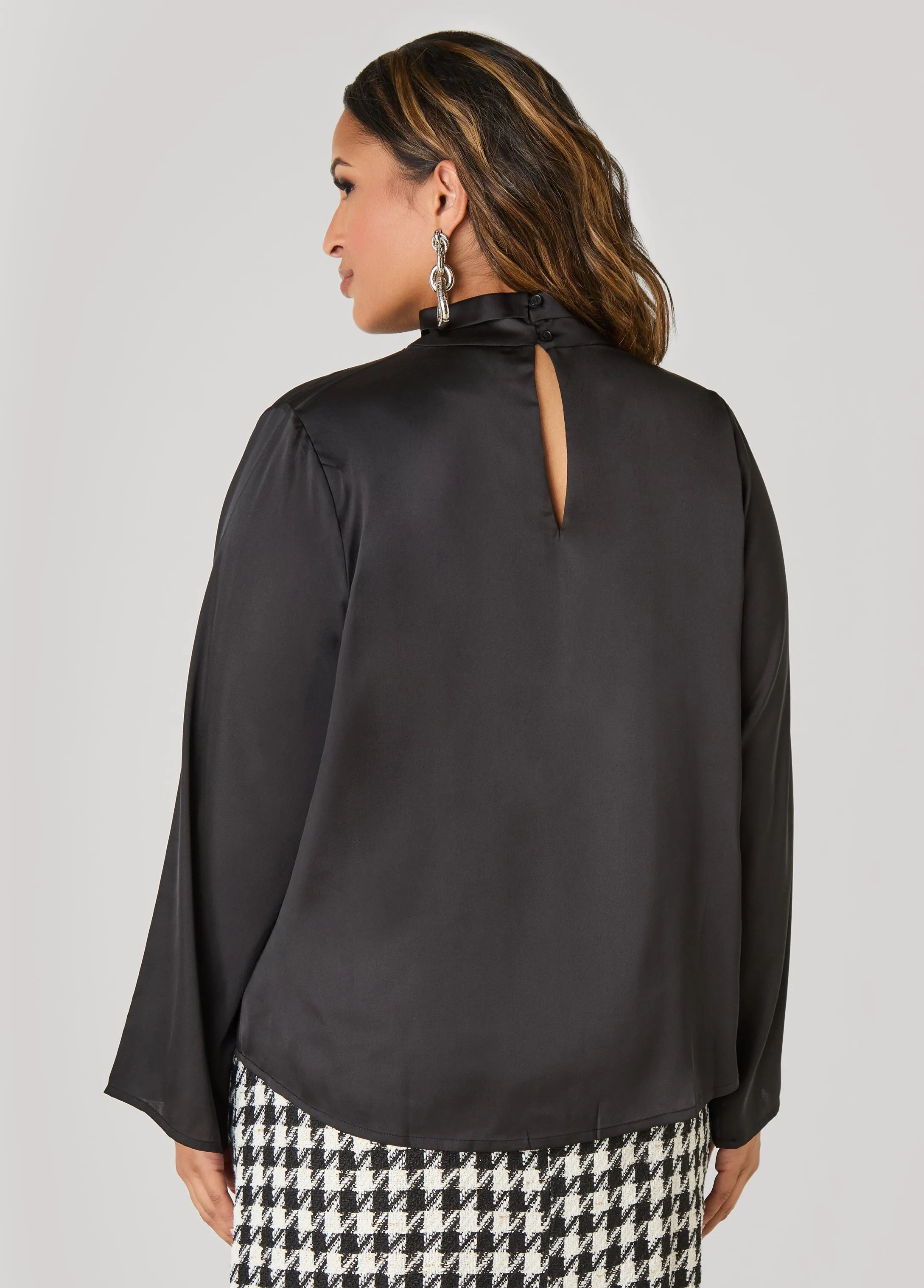 Cutout Cowl Neck Blouse sold by Ashley Stewart product image thumbnail 2