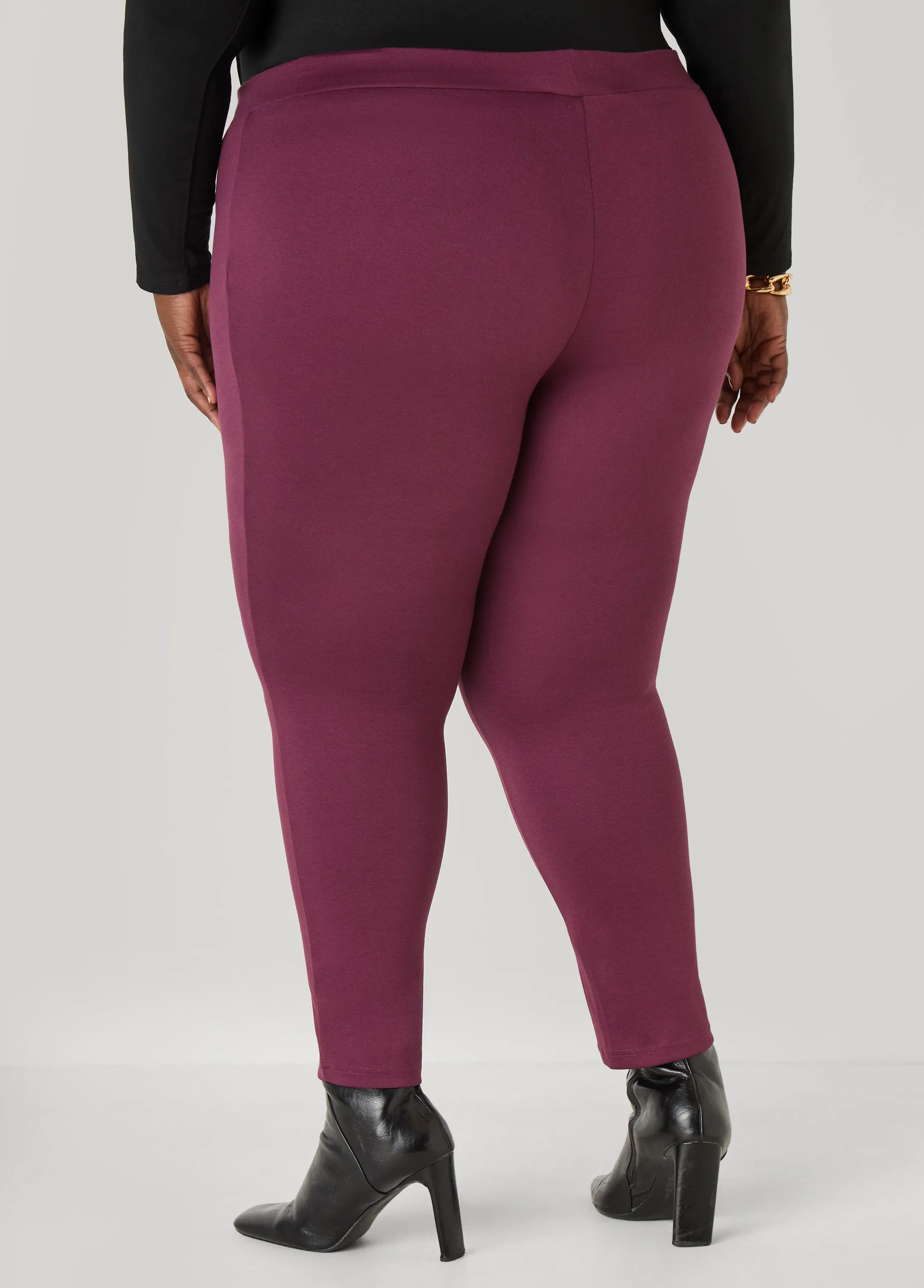 High Waist Pull On Ponte Leggings sold by Ashley Stewart product image thumbnail 5
