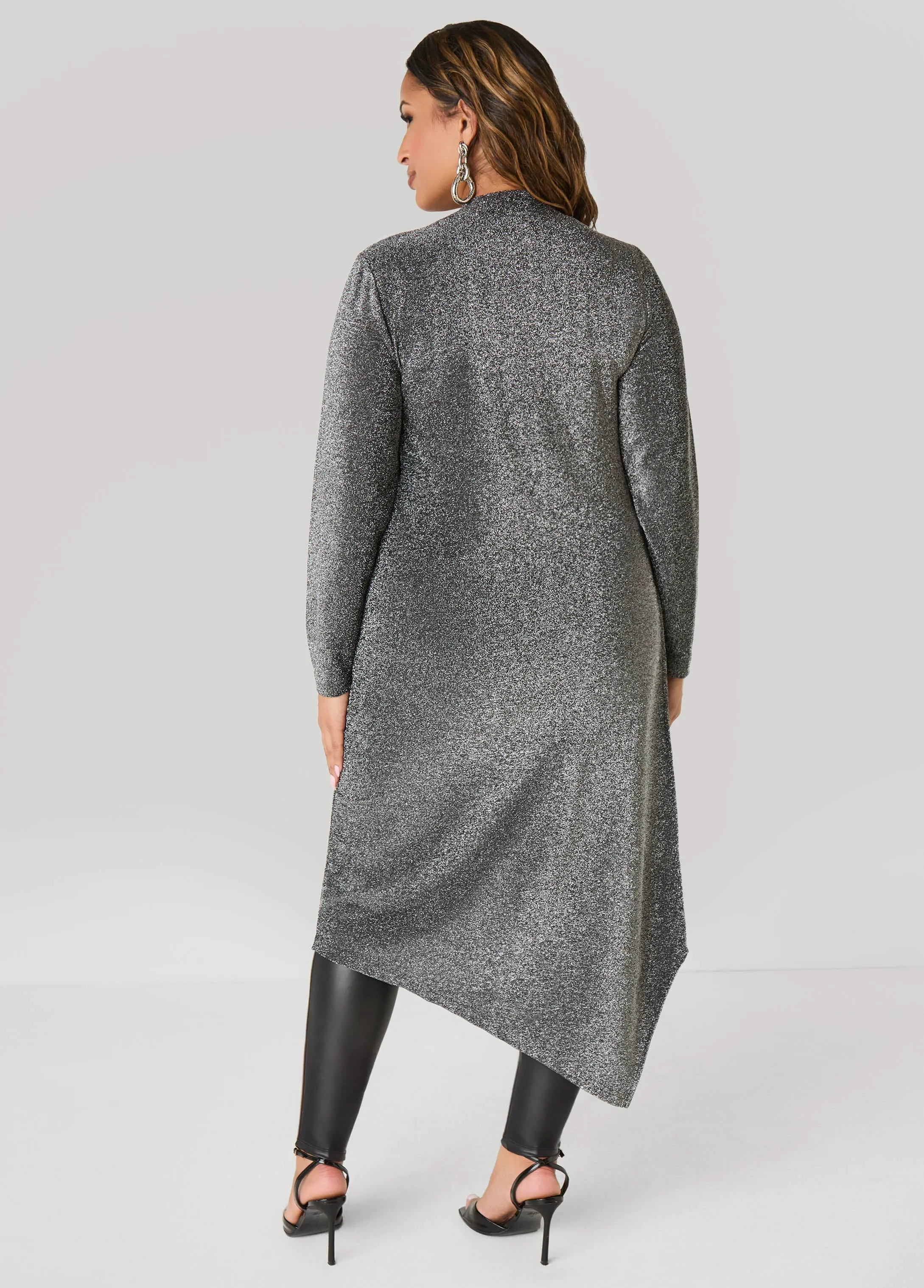 Asymmetric Metallic Duster sold by Ashley Stewart product image thumbnail 2