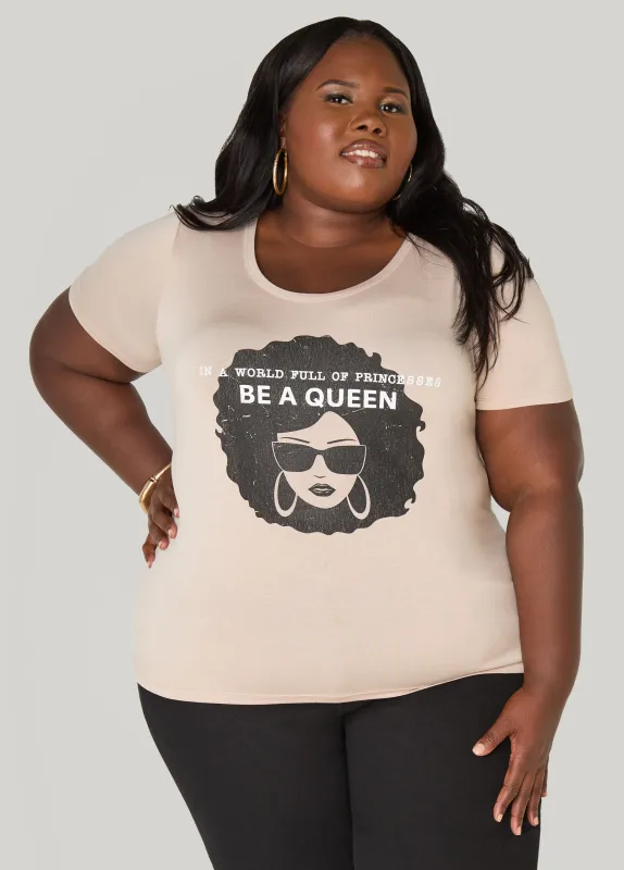 Be A Queen Graphic Tee sold by Ashley Stewart