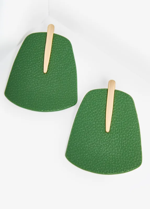 Faux Leather Earrings sold by Ashley Stewart