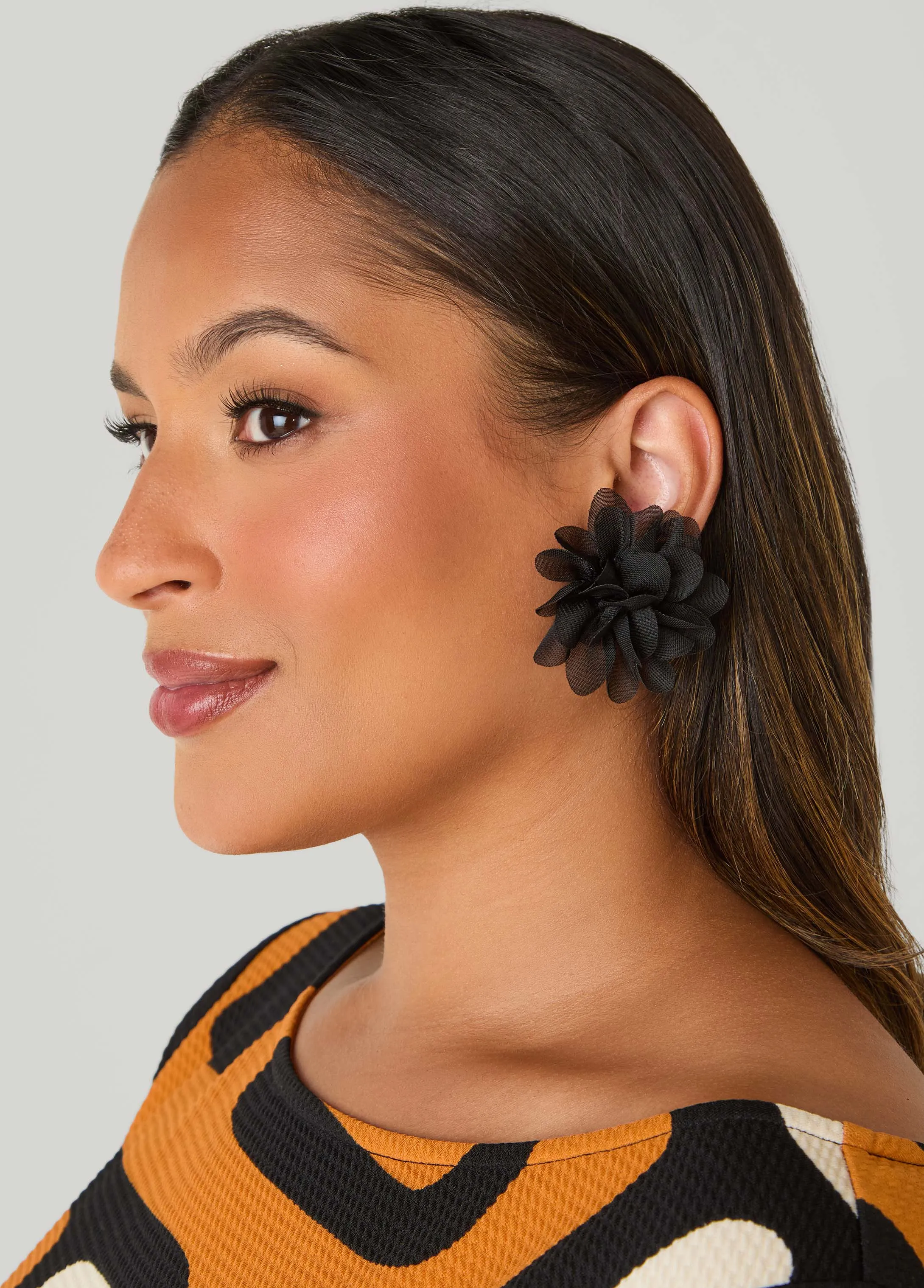 Flower Clip On Earrings sold by Ashley Stewart product image thumbnail 2