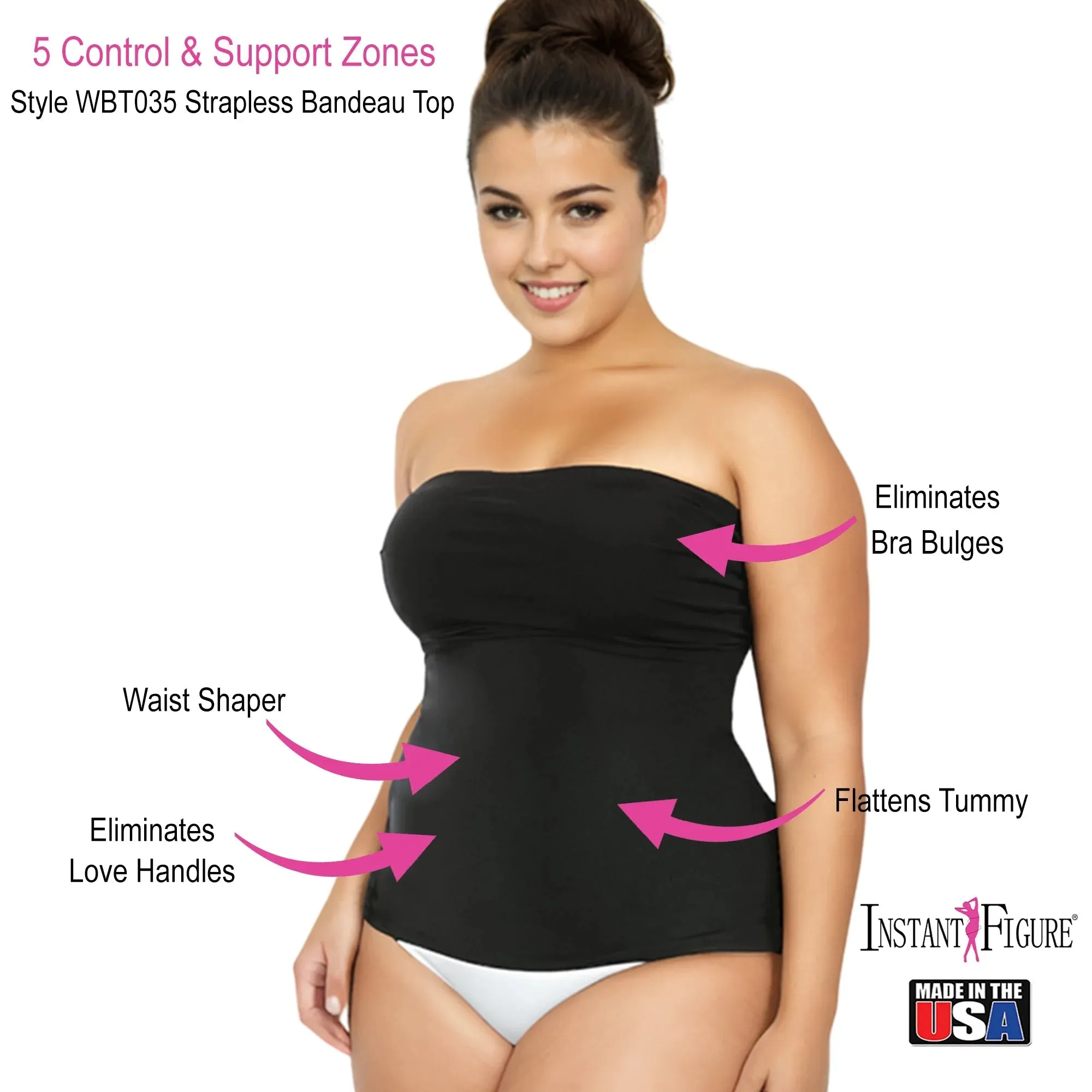 InstantFigure Strapless Bandeau Top sold by Ashley Stewart product image thumbnail 4
