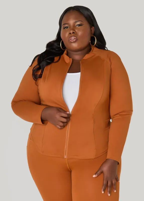 Zip Front Athletic Jacket sold by Ashley Stewart
