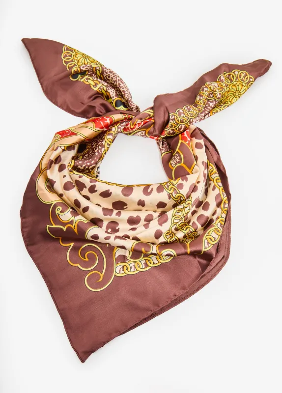 Animal Print Satin Scarf sold by Ashley Stewart
