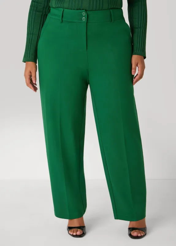 Straight Leg Ponte Trousers sold by Ashley Stewart