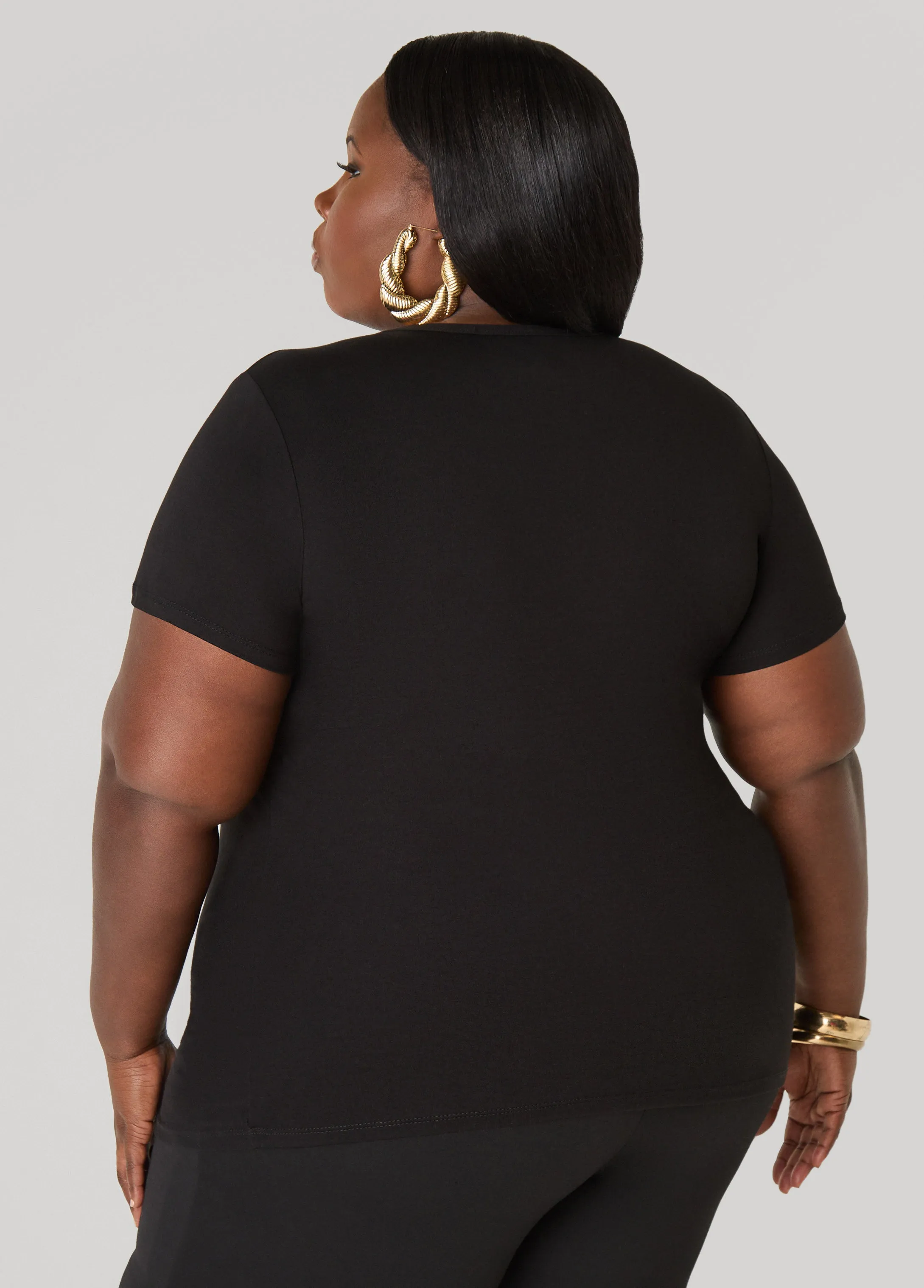 Glittered Scorpio Graphic Tee sold by Ashley Stewart product image thumbnail 2