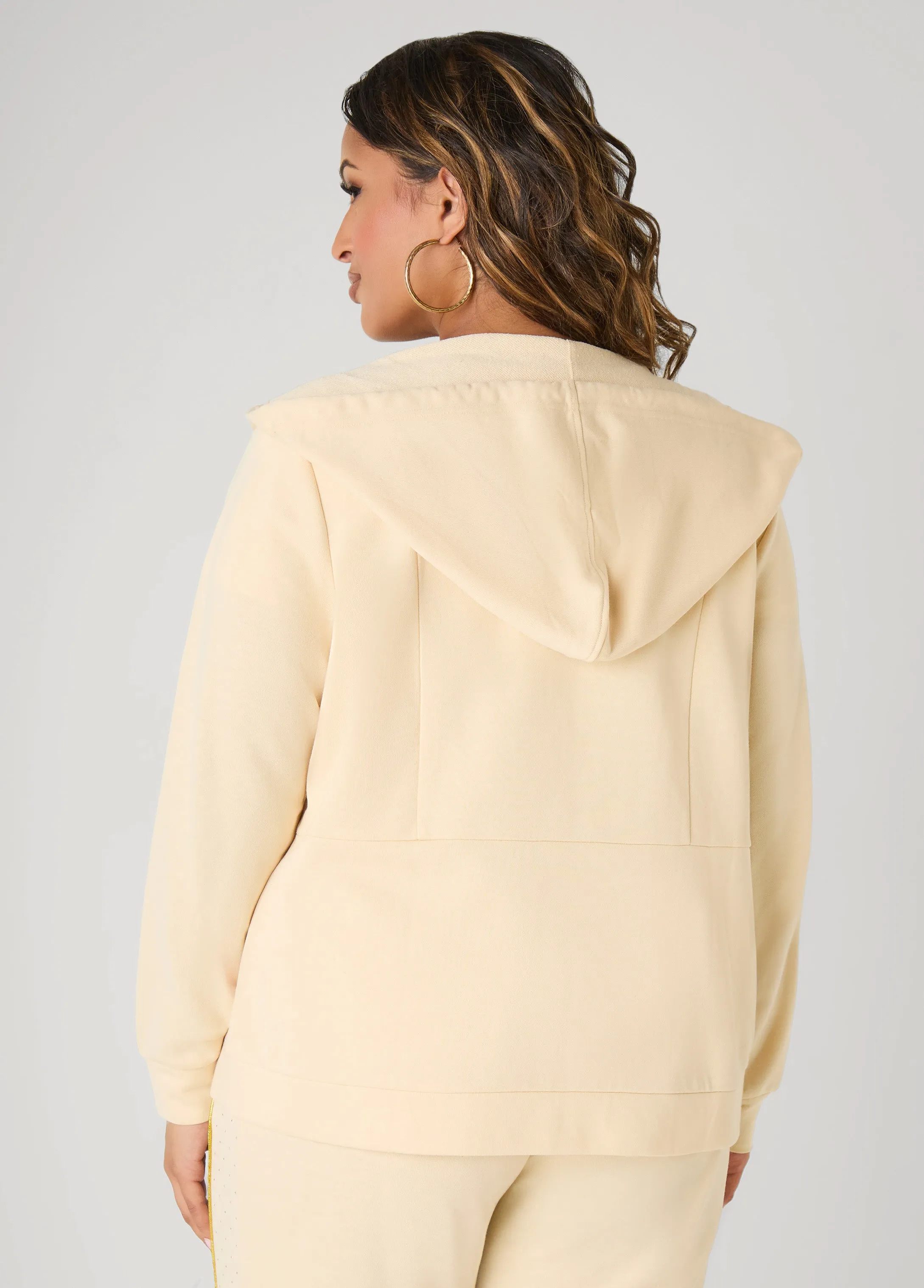 Studded French Terry Hoodie sold by Ashley Stewart product image thumbnail 4