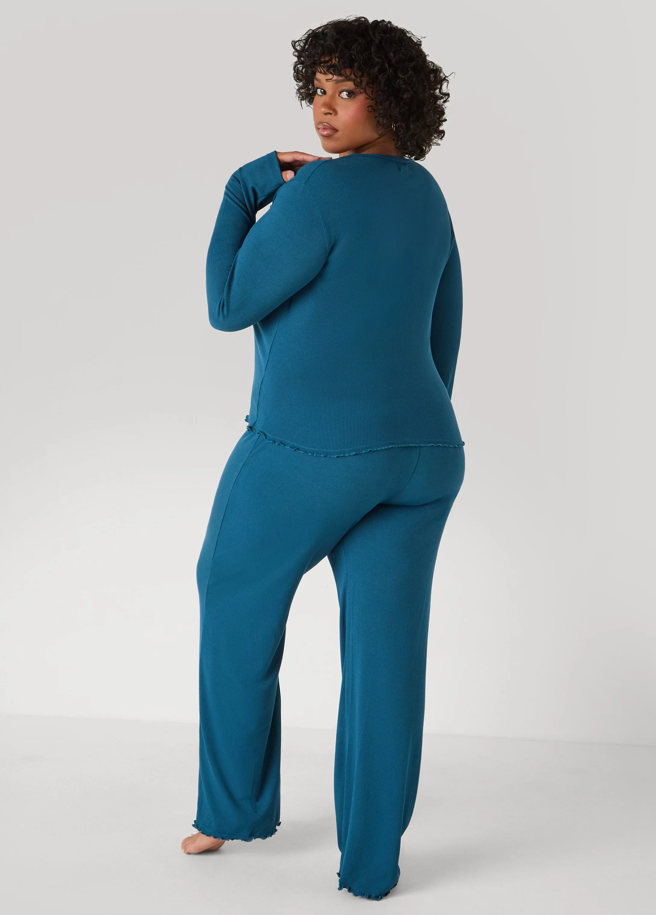 Love To Sleep Ribbed Set sold by Ashley Stewart product image thumbnail 3