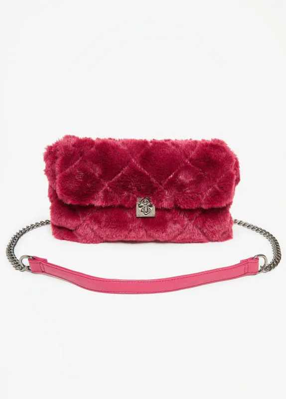 Quilted Faux Fur Shoulder Bag sold by Ashley Stewart
