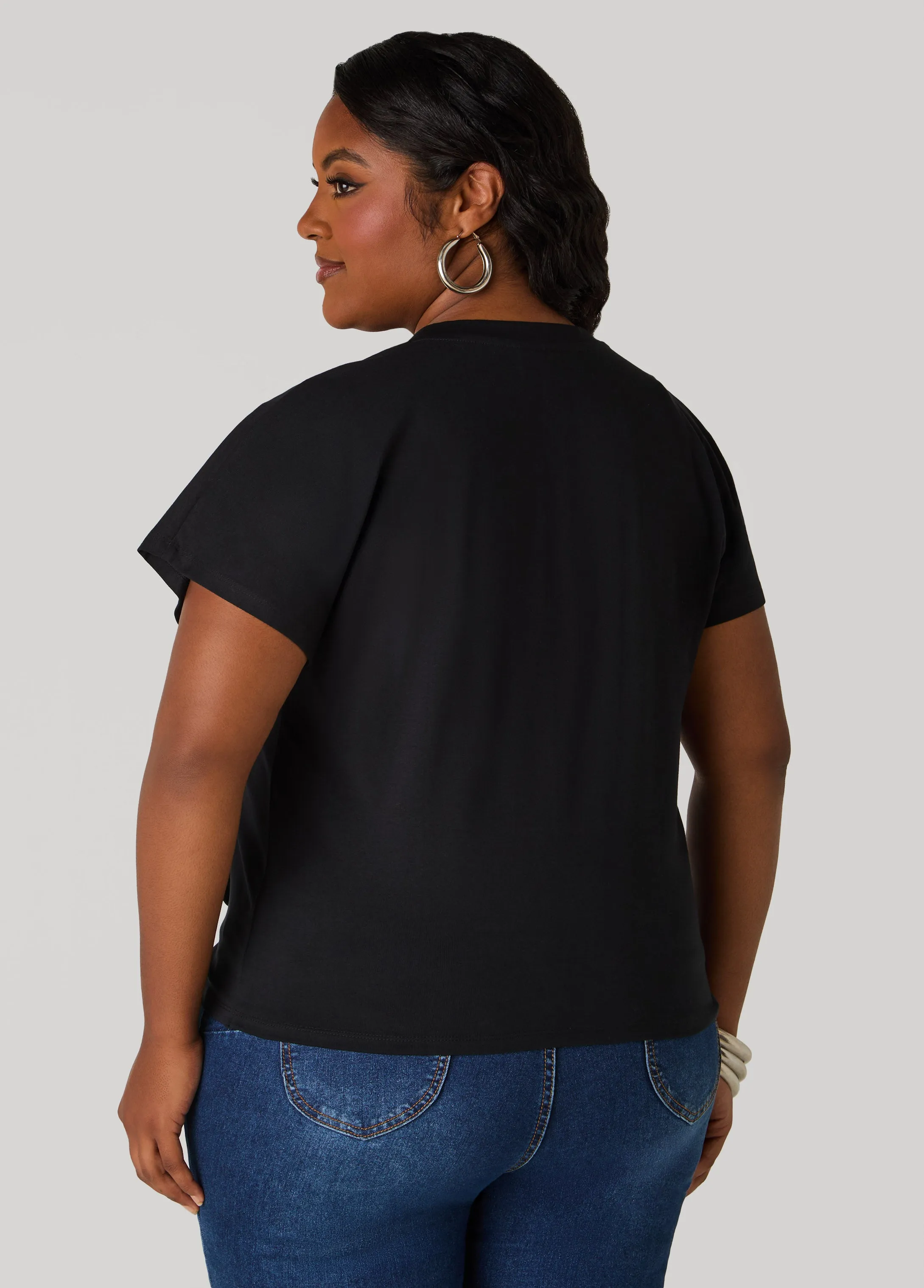 Bow Cotton Jersey Tee sold by Ashley Stewart product image thumbnail 2