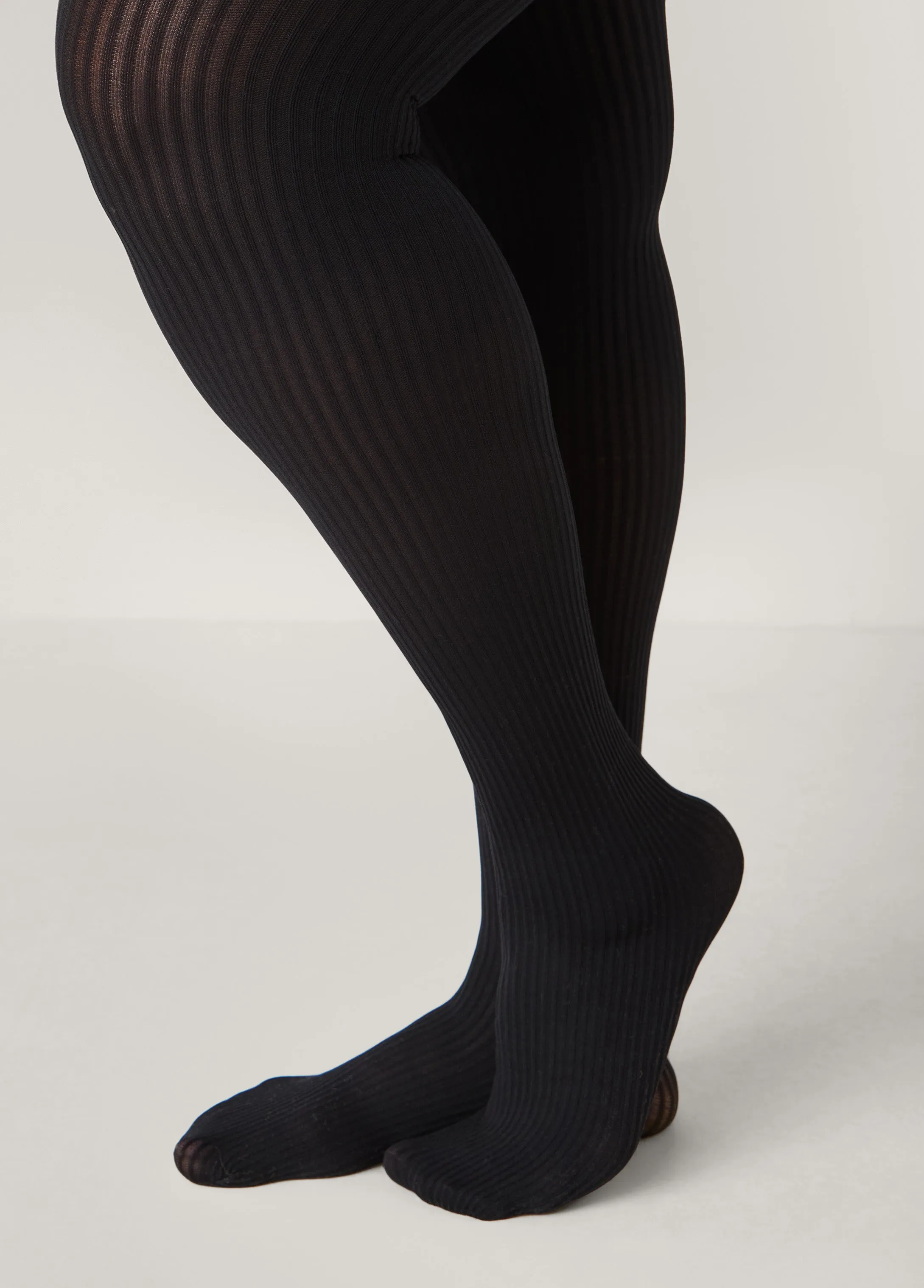 60 Denier Ribbed Footed Tights sold by Ashley Stewart