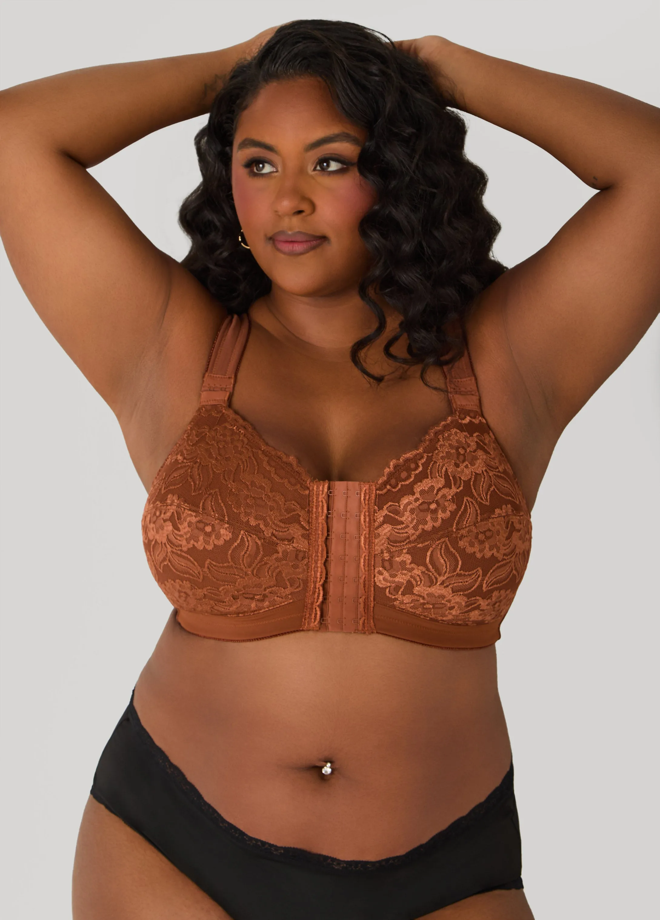 Front Close Wireless Posture Bra sold by Ashley Stewart product image thumbnail 3