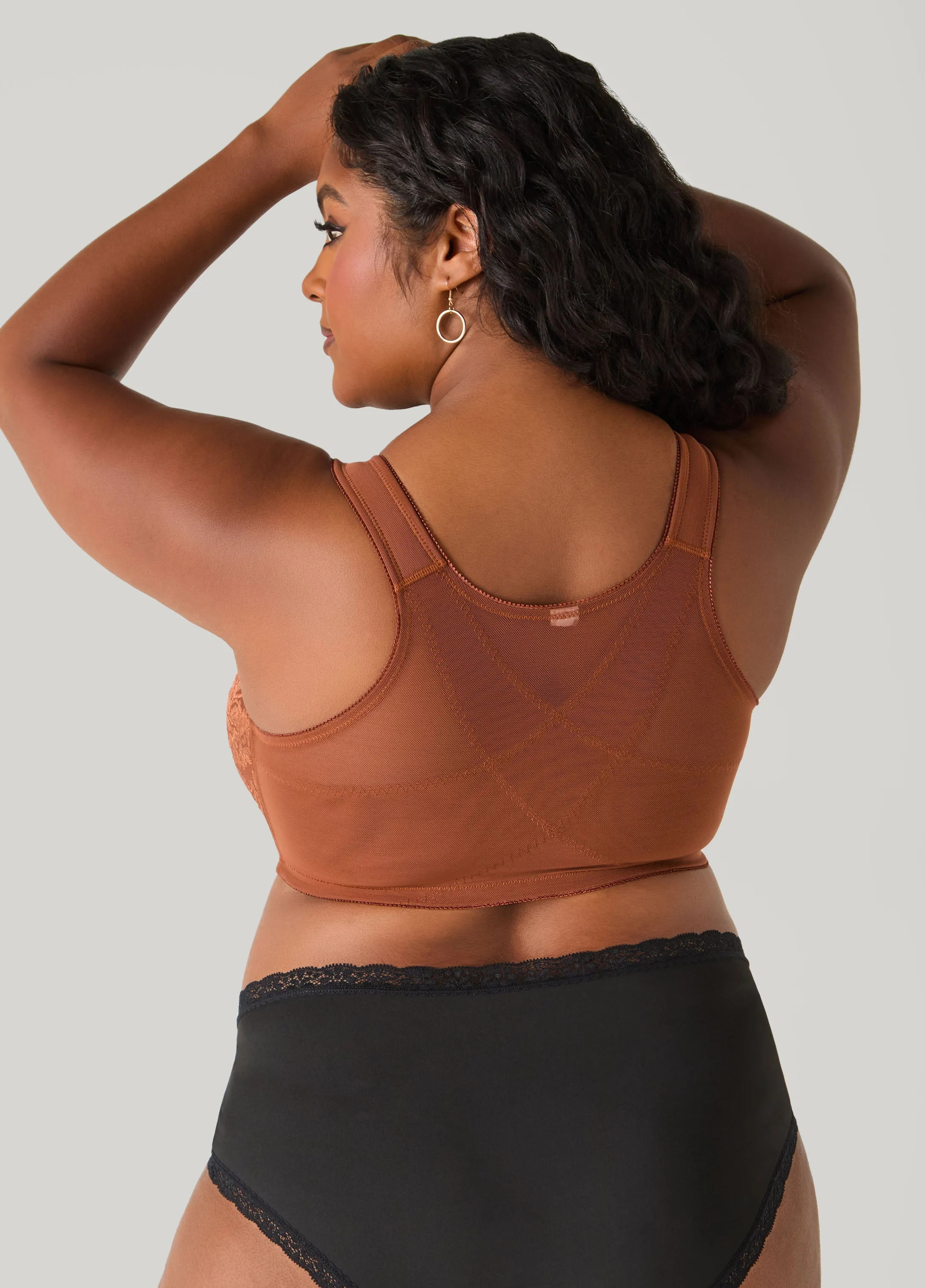 Front Close Wireless Posture Bra sold by Ashley Stewart product image thumbnail 2