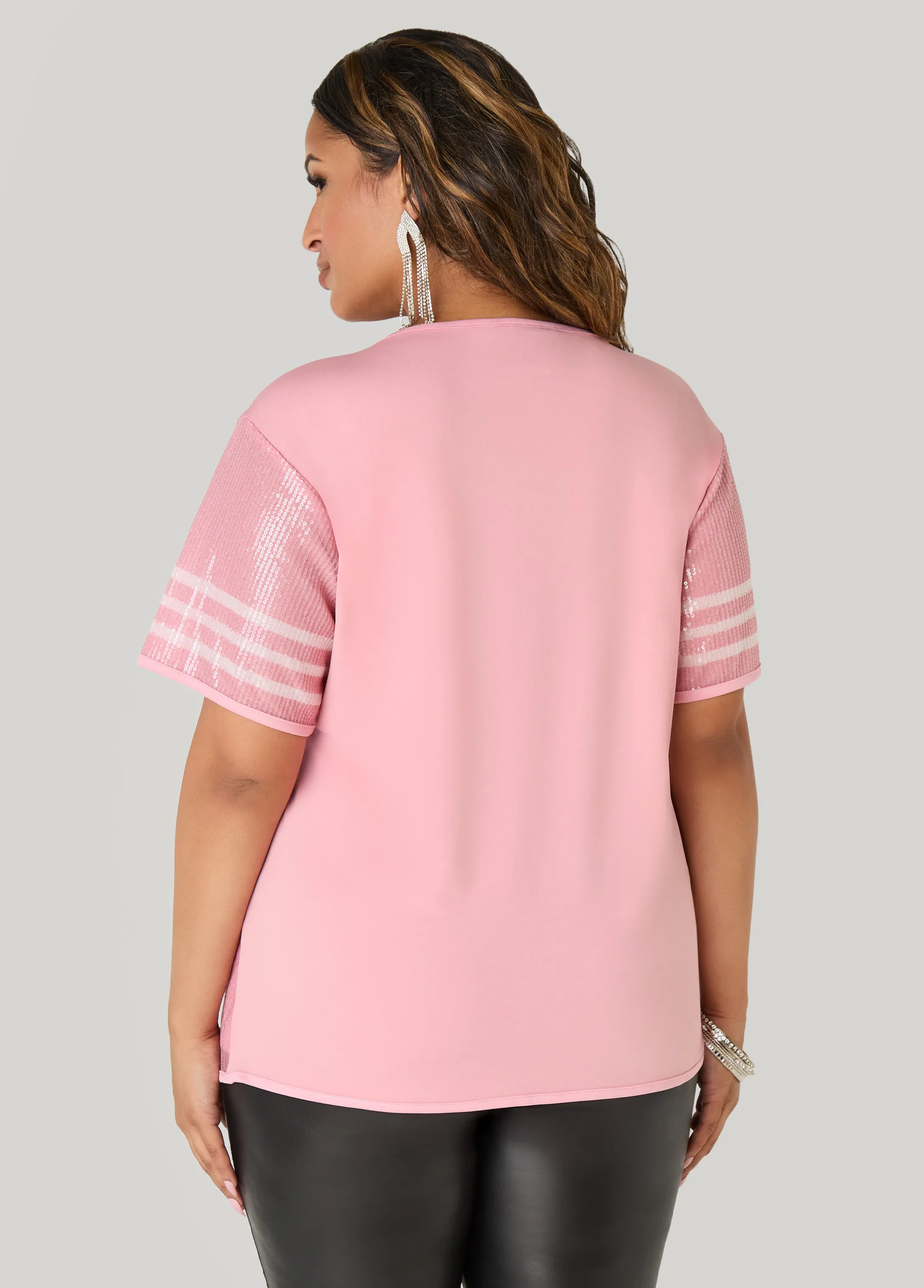 Its My Birthday Sequin Tee sold by Ashley Stewart product image thumbnail 4