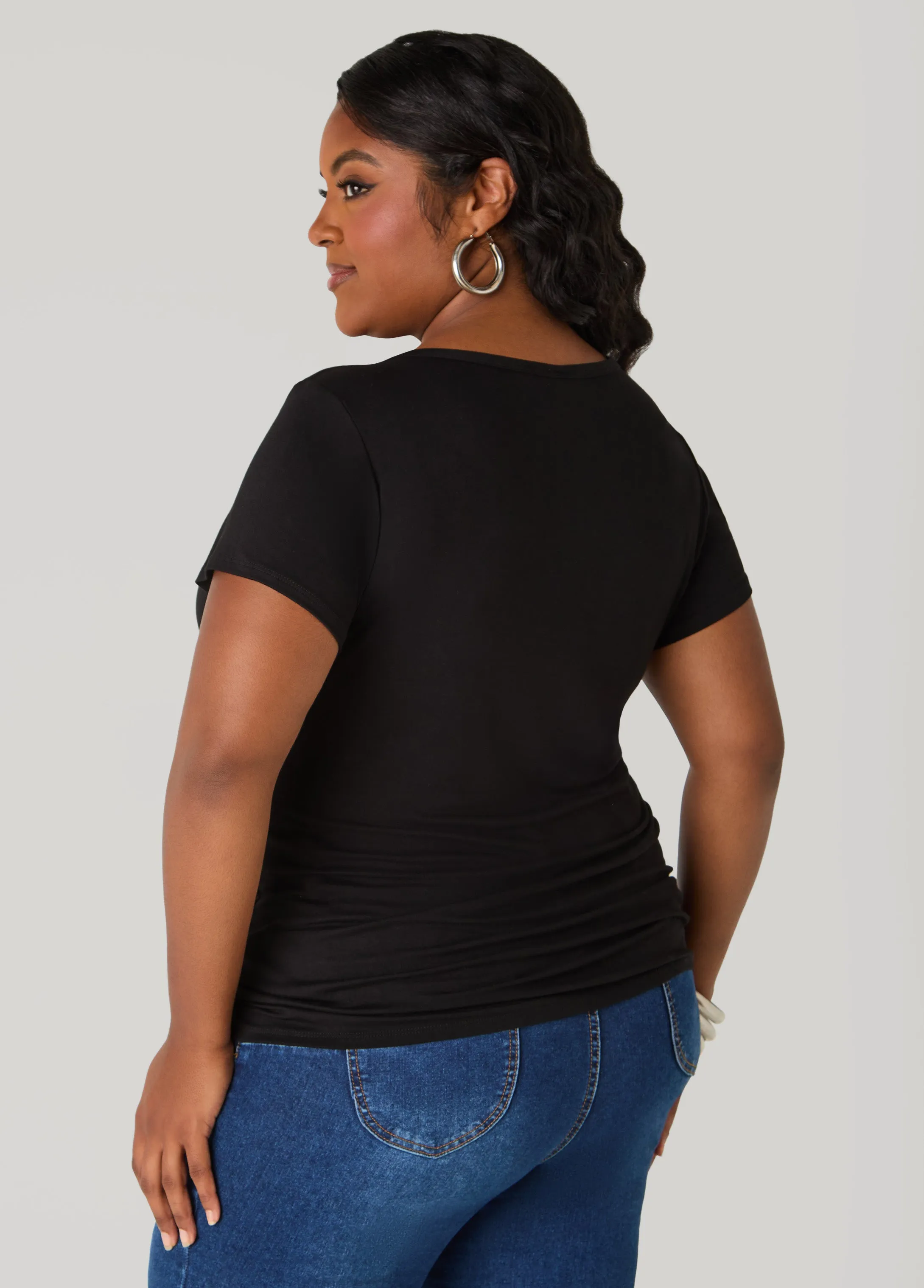 Thankful + Blessed Graphic Tee sold by Ashley Stewart product image thumbnail 4