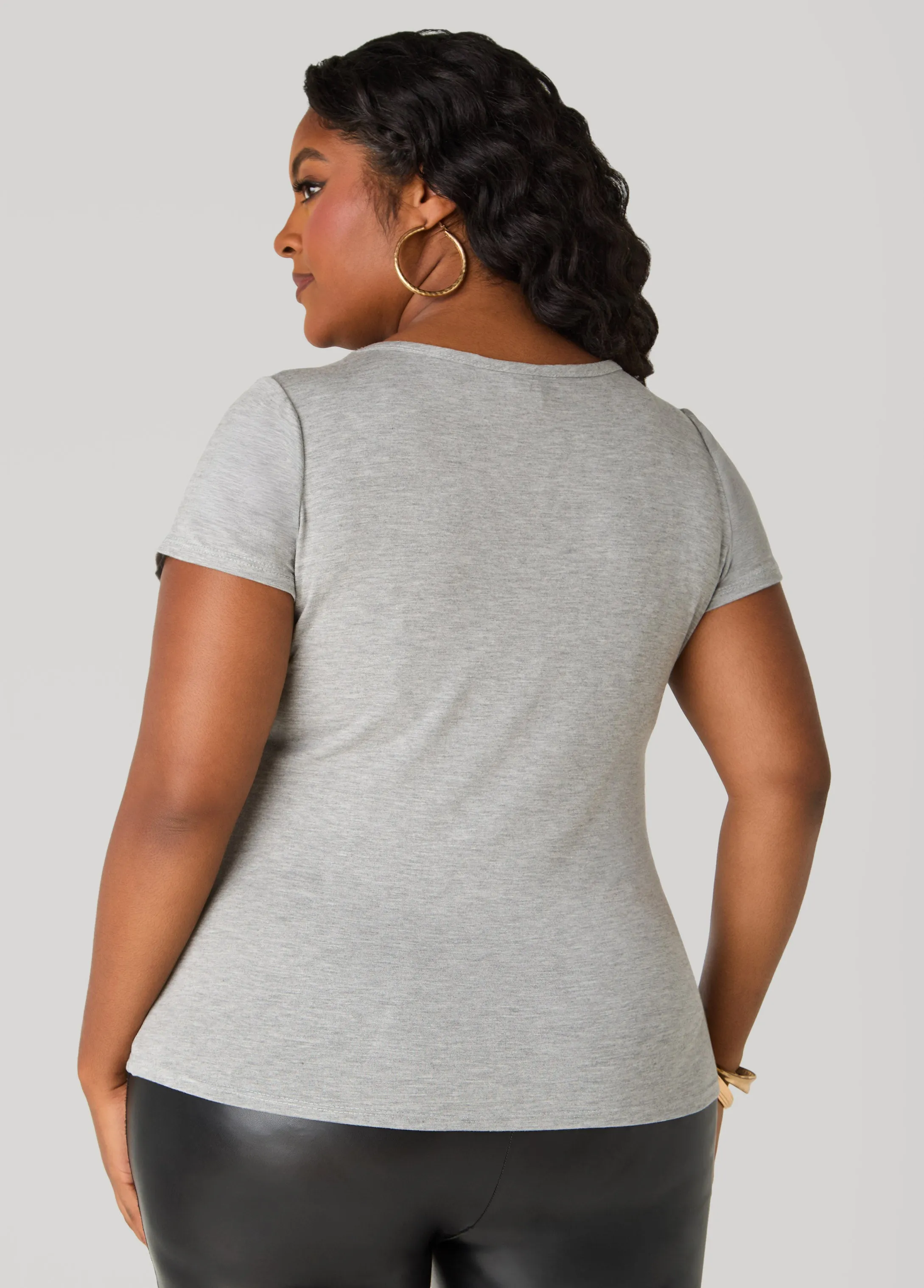 Grateful Glittered Graphic Tee sold by Ashley Stewart product image thumbnail 3