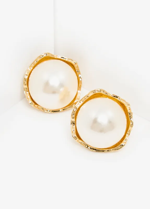 Faux Pearl Clip On Earrings sold by Ashley Stewart