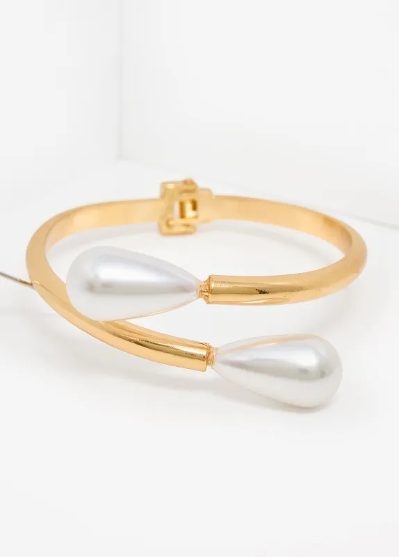 Faux Pearl Hinge Cuff sold by Ashley Stewart