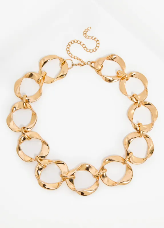 Twisted Gold Tone Necklace sold by Ashley Stewart