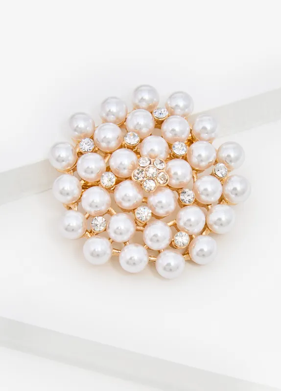Cluster Faux Pearl Brooch sold by Ashley Stewart