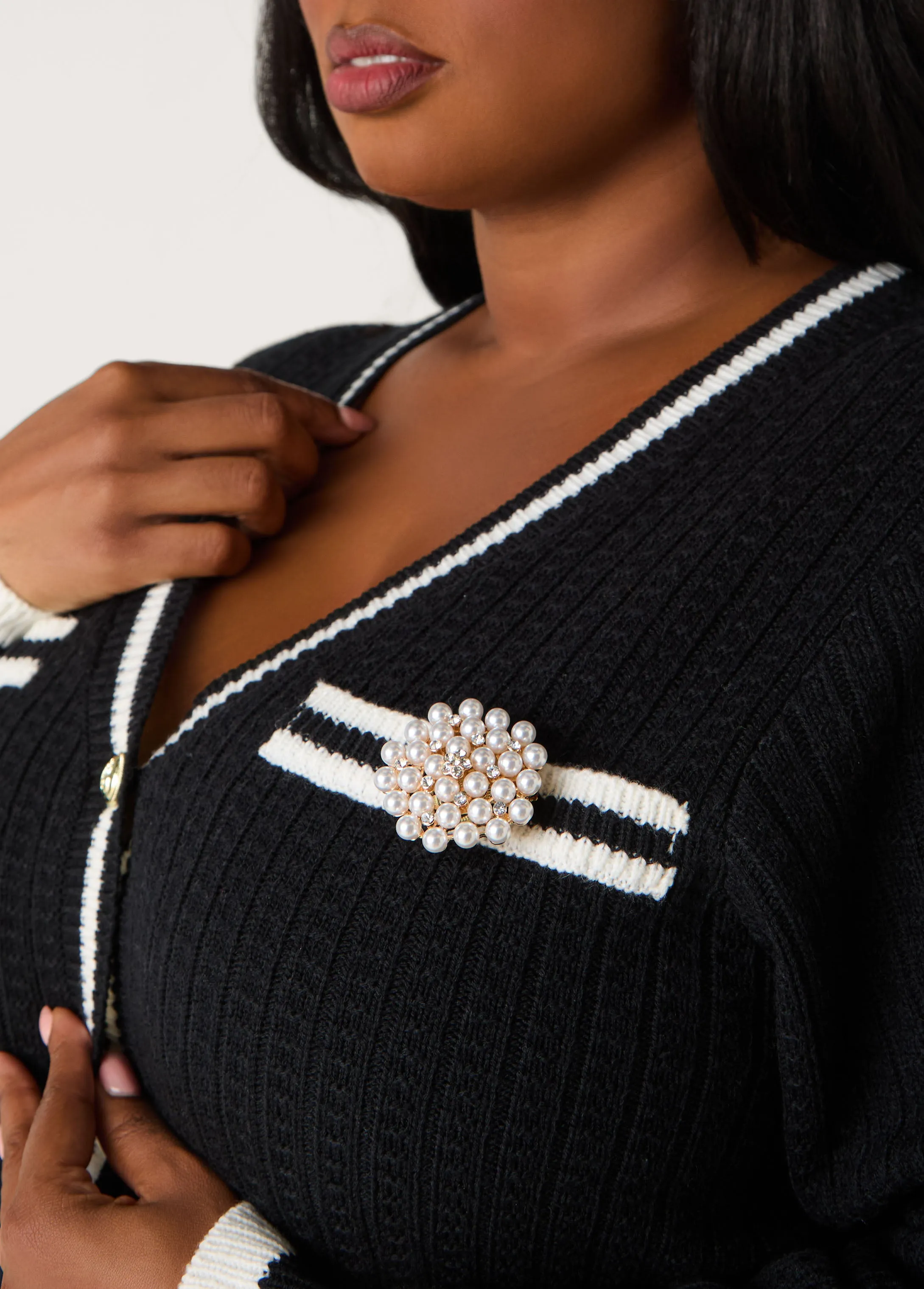 Cluster Faux Pearl Brooch sold by Ashley Stewart product image thumbnail 2