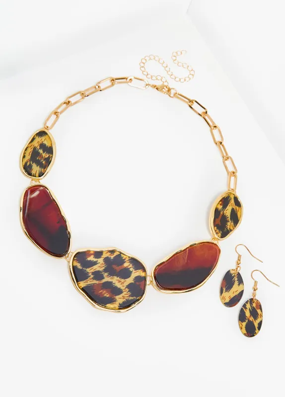 Animal Print Necklace Set sold by Ashley Stewart