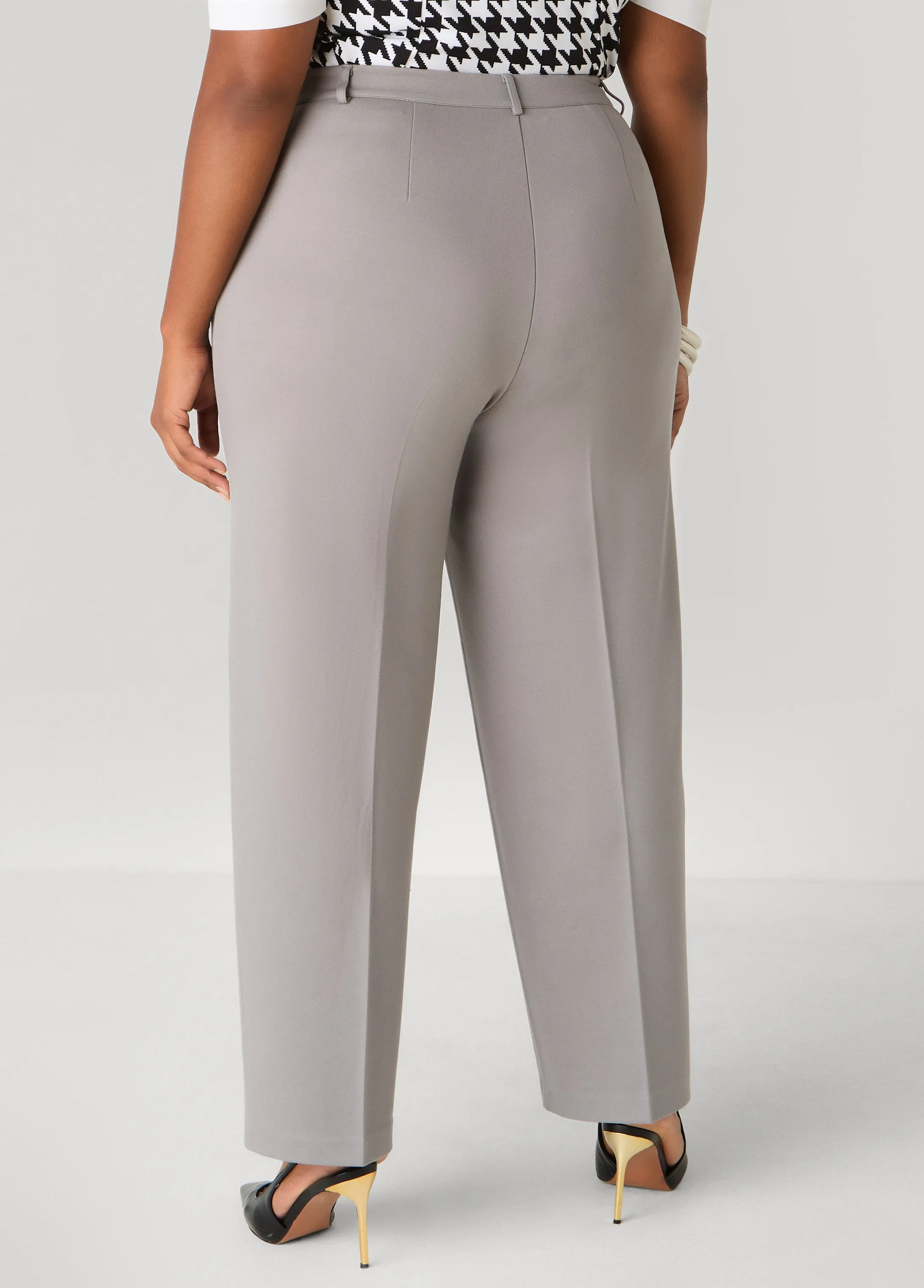 High Rise Ponte Trousers sold by Ashley Stewart product image thumbnail 5