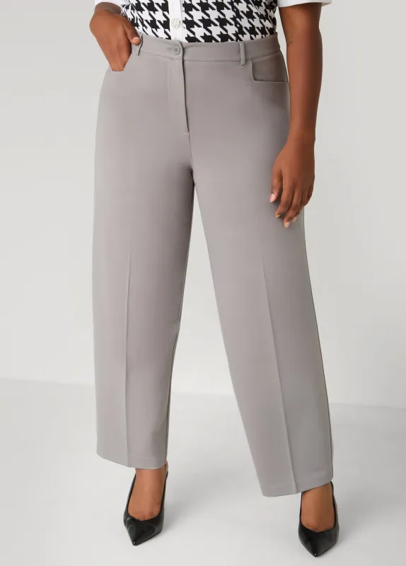 High Rise Ponte Trousers sold by Ashley Stewart