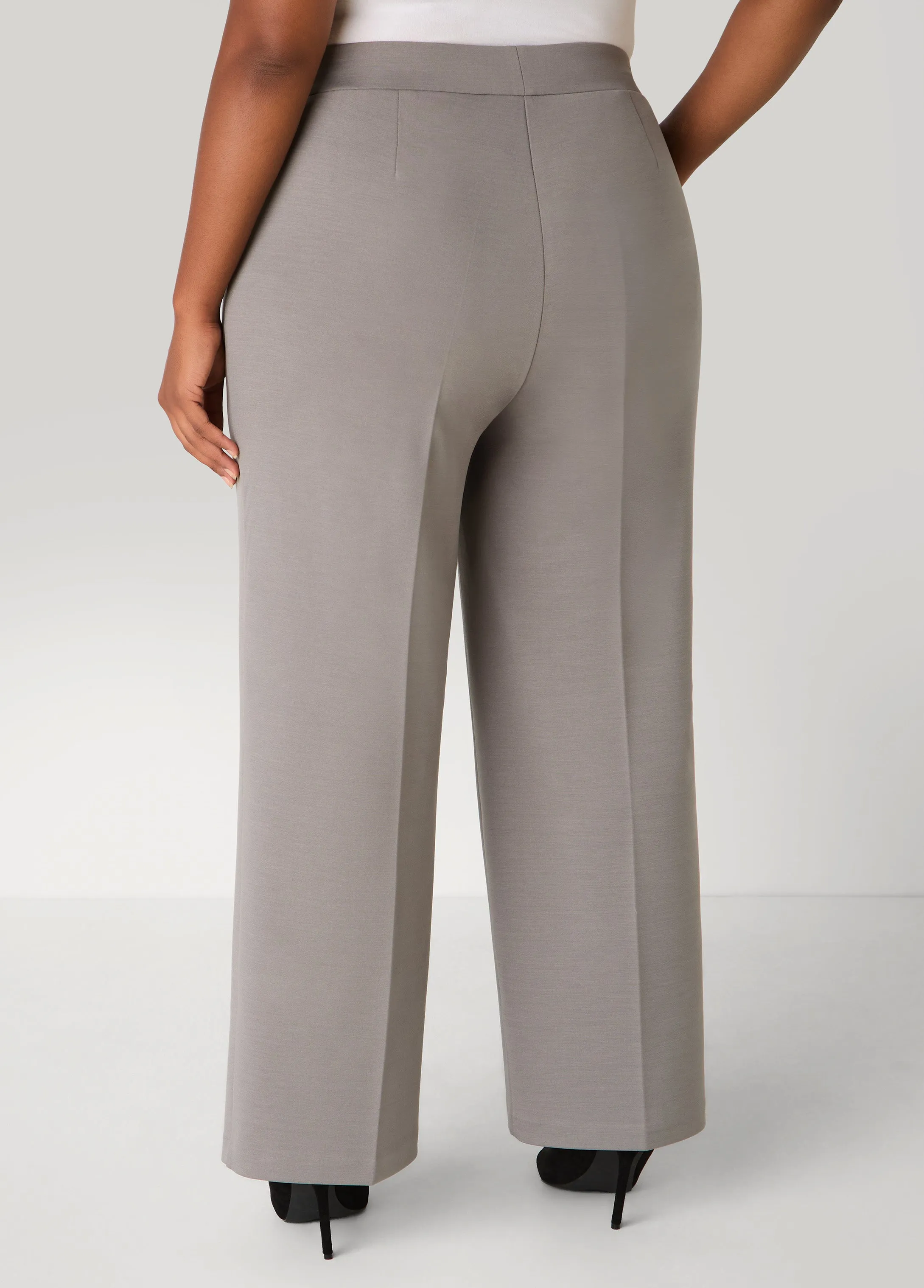 Ponte Pull On Wide Leg Pants sold by Ashley Stewart product image thumbnail 2