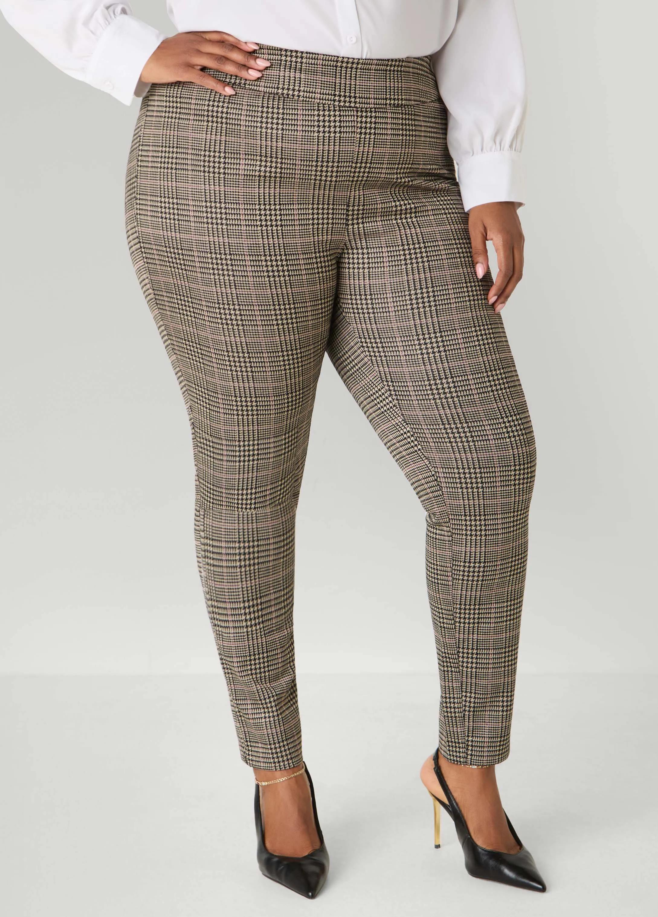 Plaid Pull On Leggings sold by Ashley Stewart product image thumbnail 3