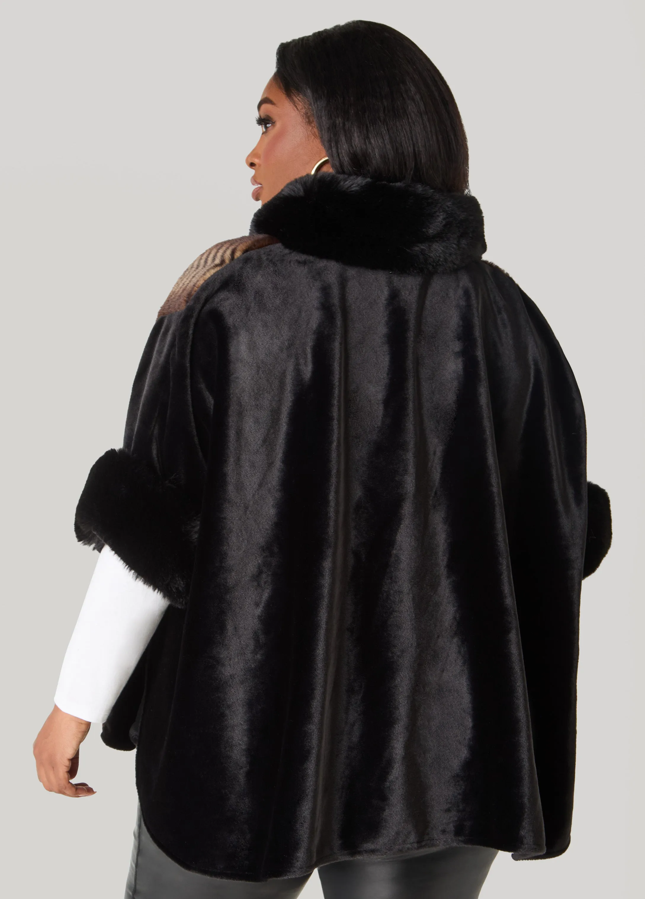 Jessica McClintock Animal Ruana sold by Ashley Stewart product image thumbnail 2