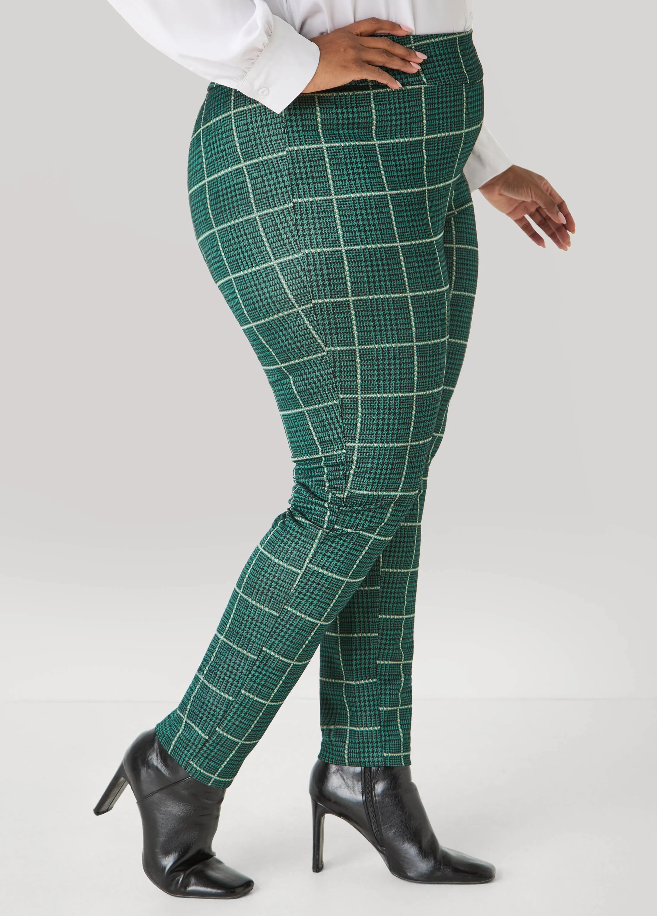 Pull On Plaid Leggings sold by Ashley Stewart product image thumbnail 3