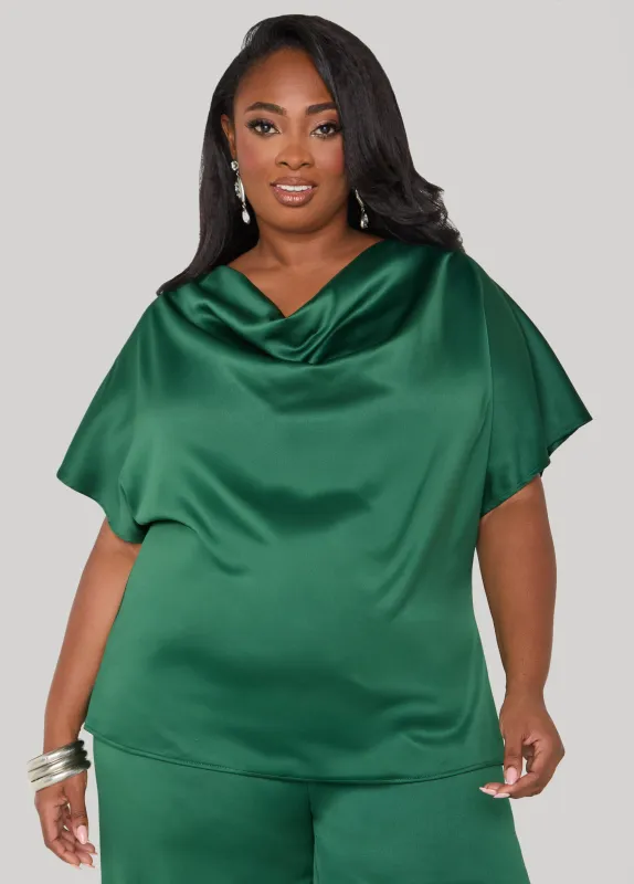 Cowl Neck Satin Blouse sold by Ashley Stewart
