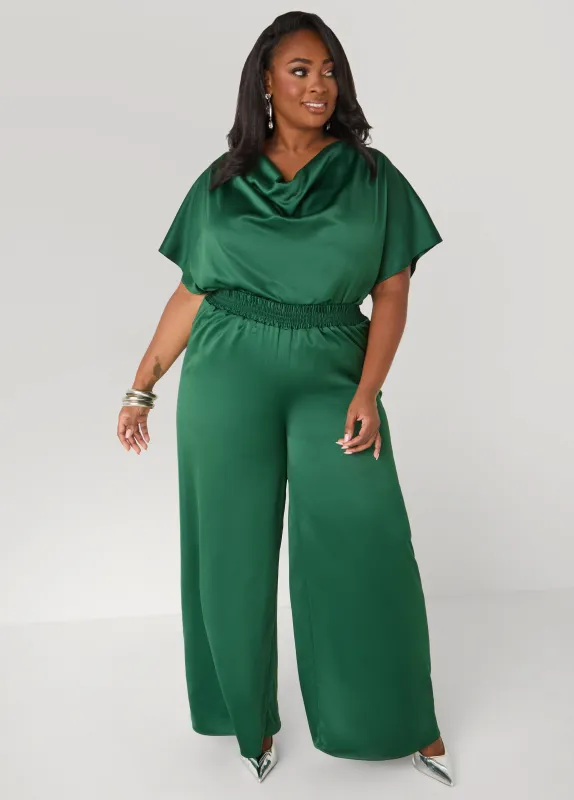 Satin Wide Leg Pants sold by Ashley Stewart
