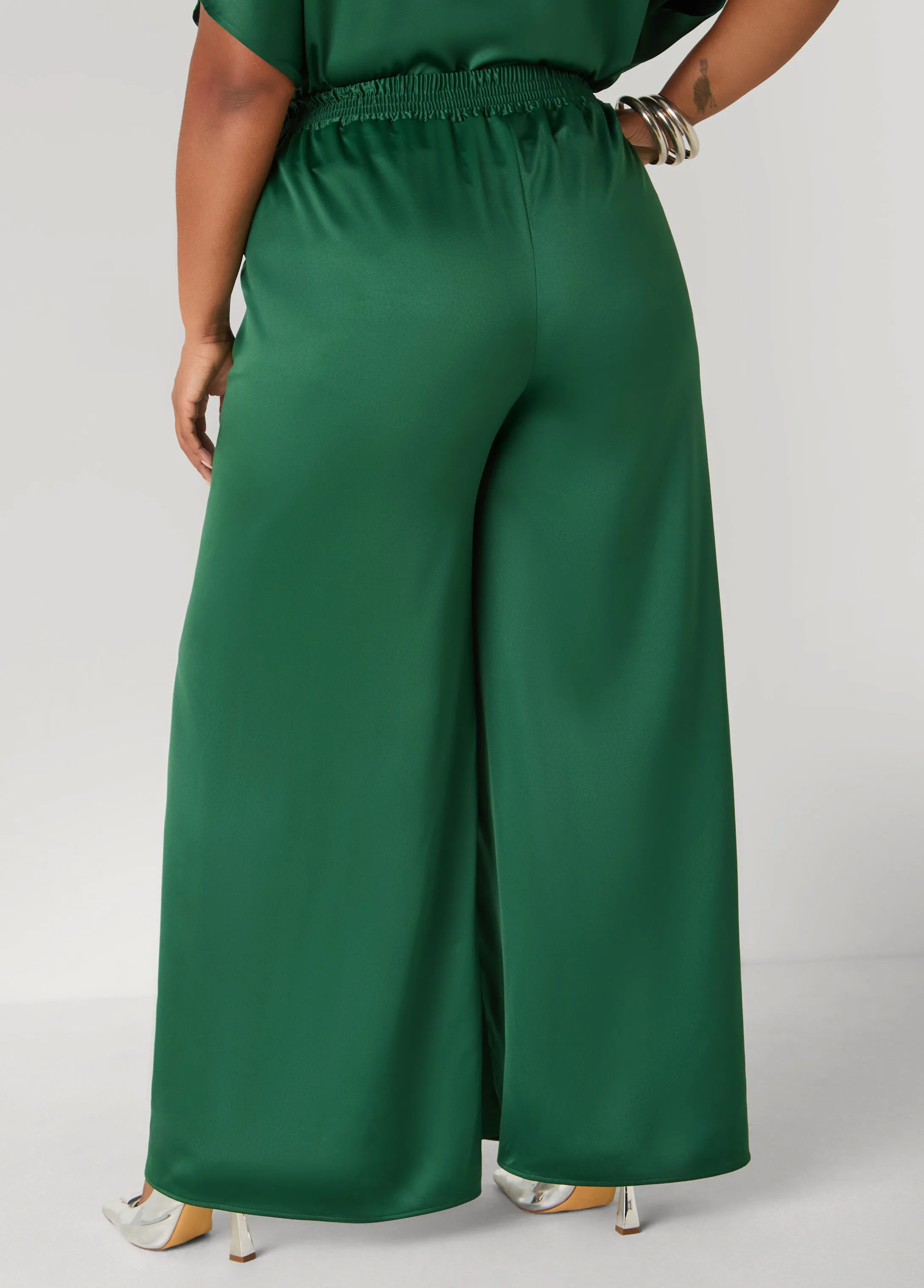 Satin Wide Leg Pants sold by Ashley Stewart product image thumbnail 2