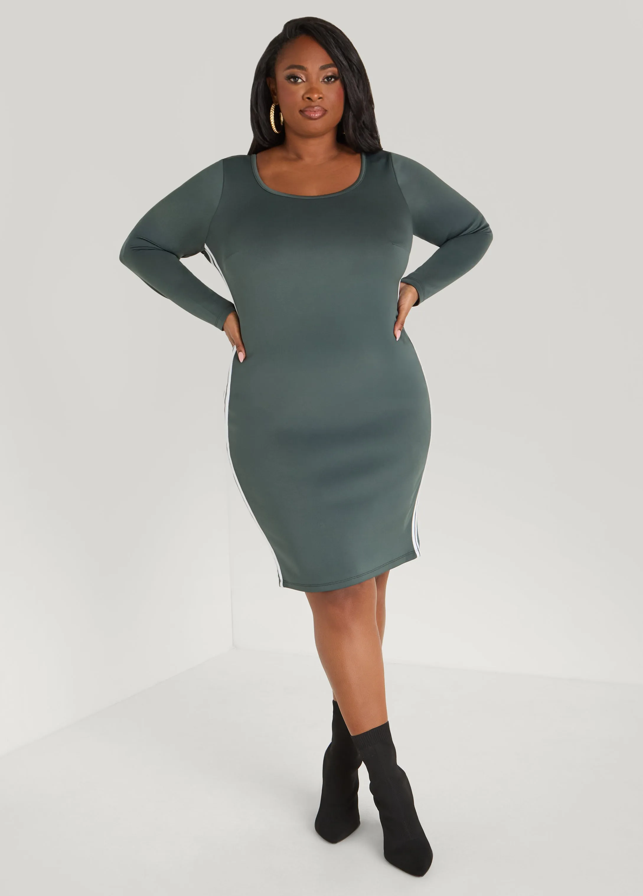 Striped Bodycon Dress sold by Ashley Stewart product image thumbnail 5