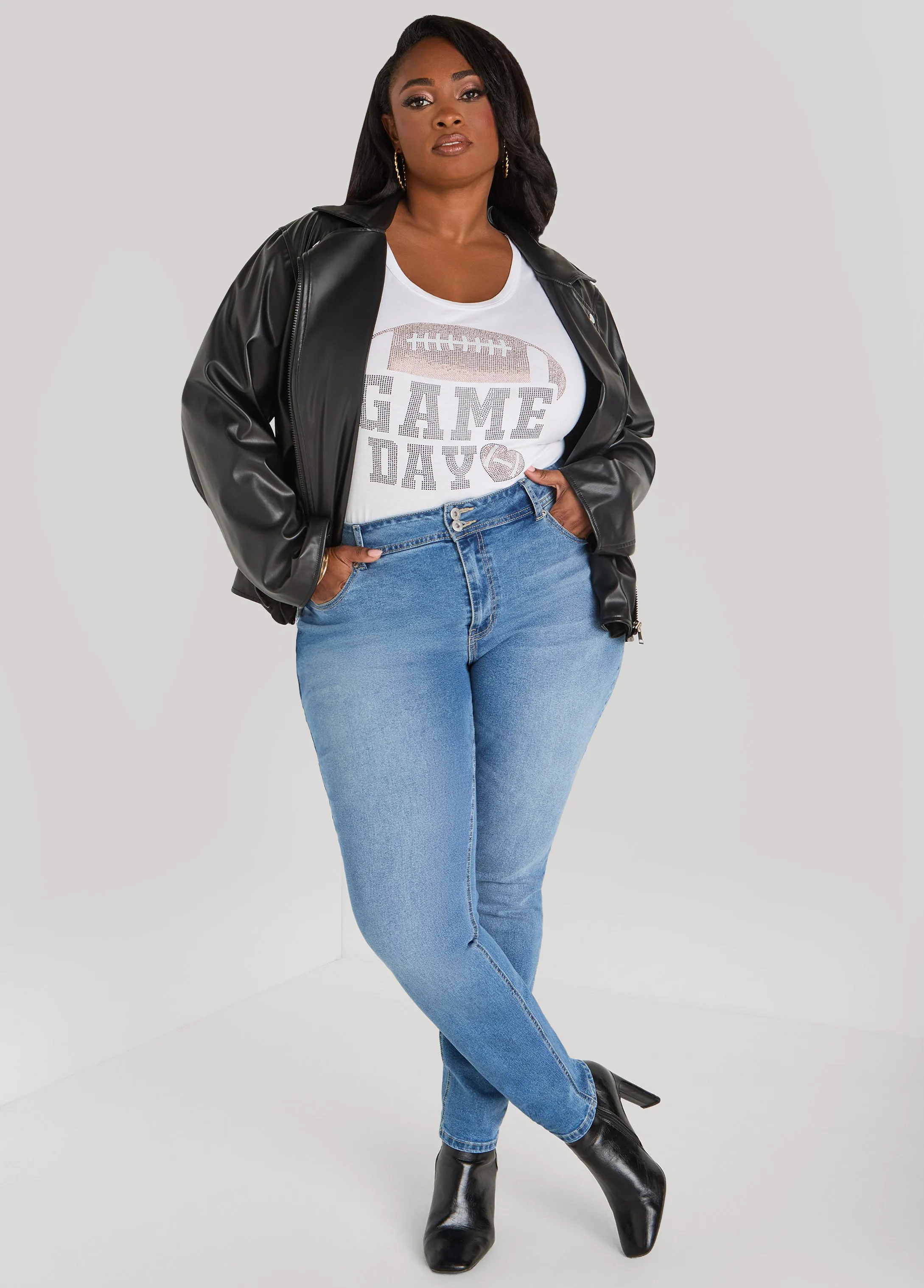 Game Day Crystal Tee sold by Ashley Stewart product image thumbnail 3