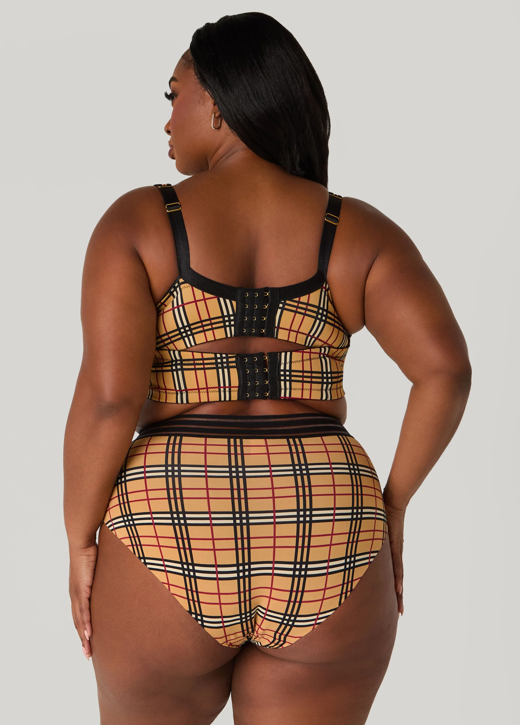 Plaid Sheer Waist Briefs sold by Ashley Stewart product image thumbnail 4