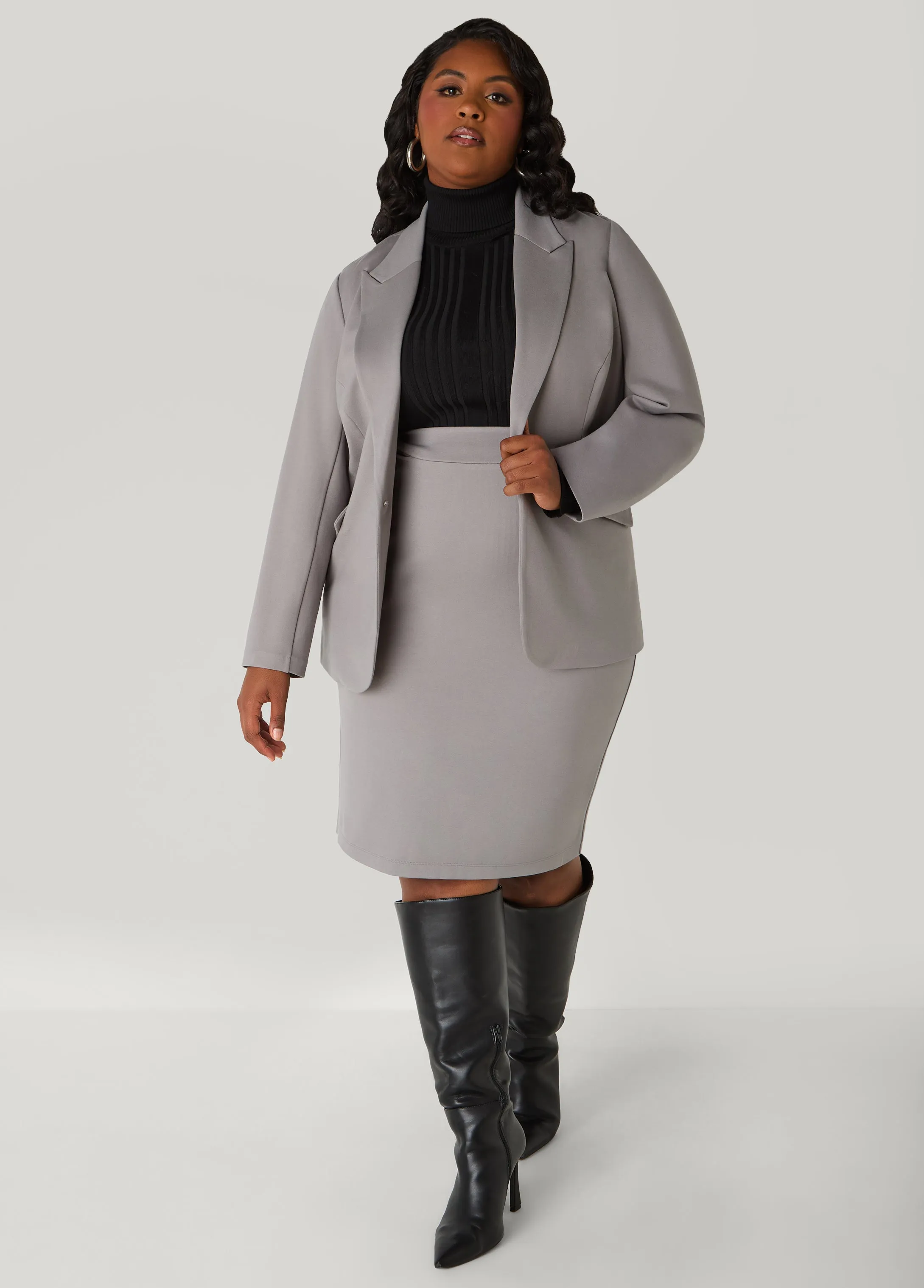 Ponte Pencil Skirt sold by Ashley Stewart product image thumbnail 2