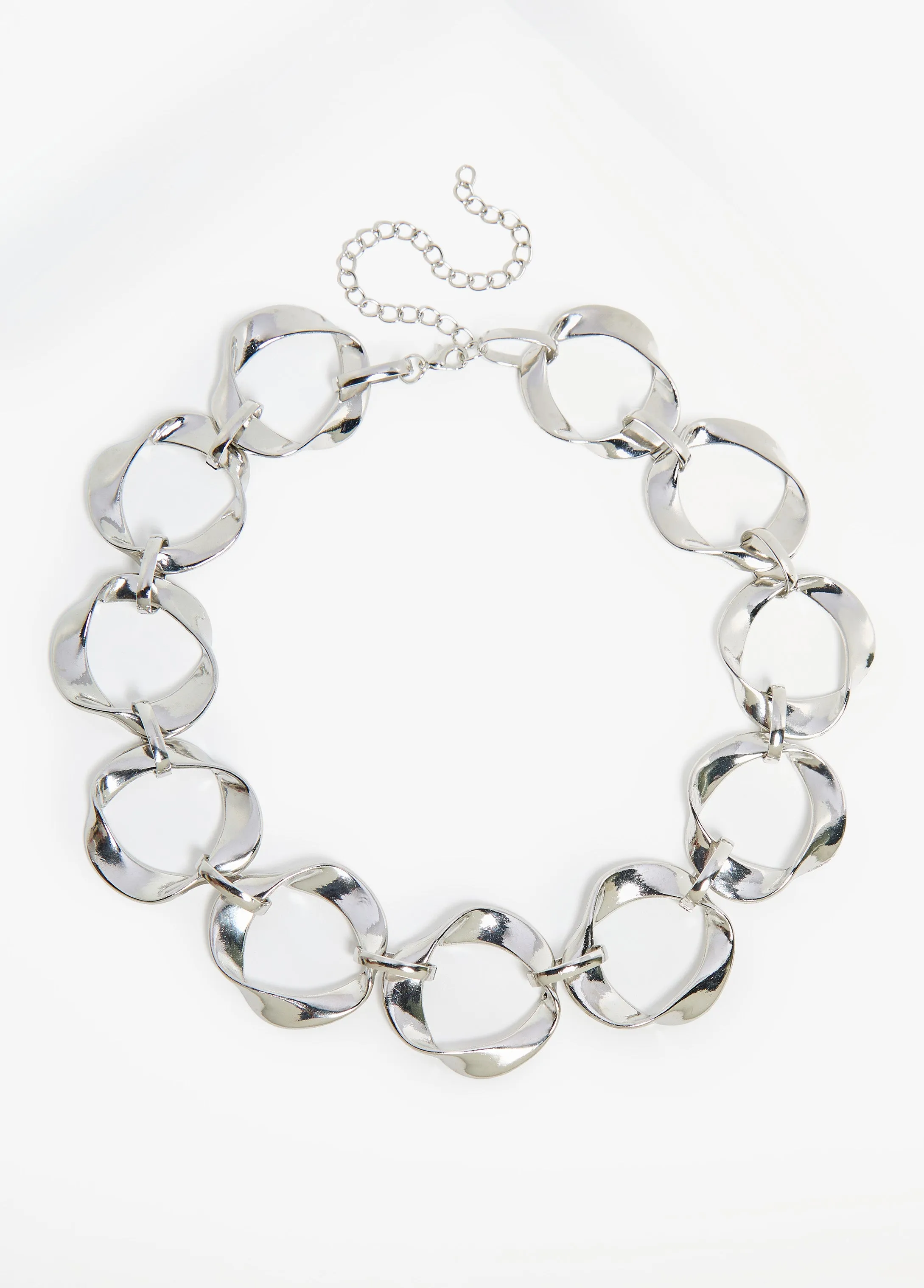 Twisted Silver Tone Necklace sold by Ashley Stewart
