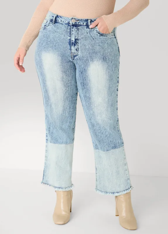 Acid Wash Bootcut Jeans sold by Ashley Stewart