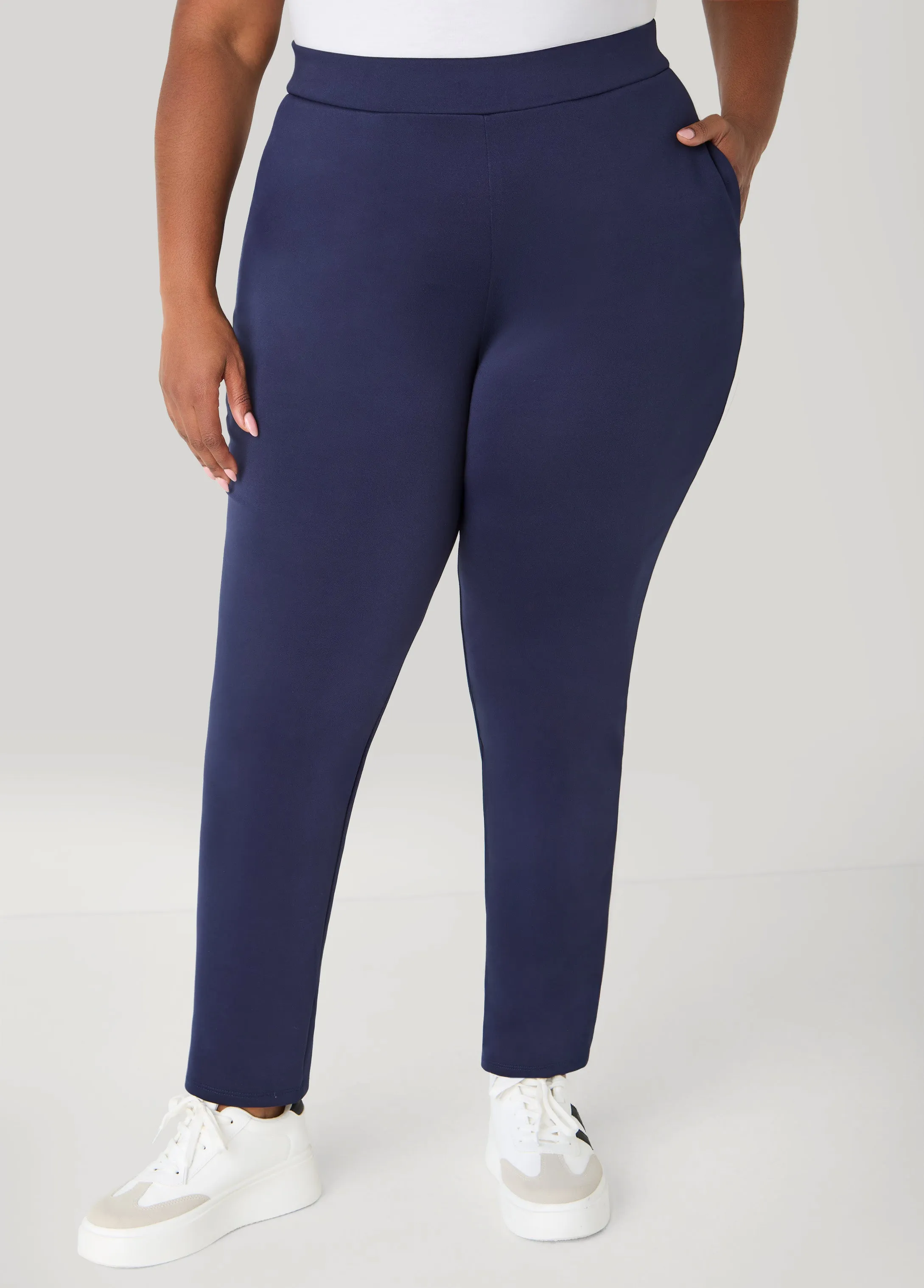 Striped Pull On Track Pants sold by Ashley Stewart product image thumbnail 4